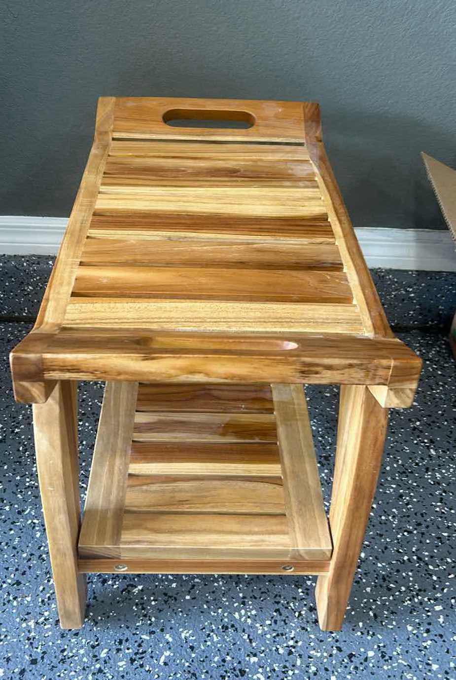 Photo 3 of ECO DECORS TEAK BENCH/TABLE 2' X 13.75" X H 19.25".