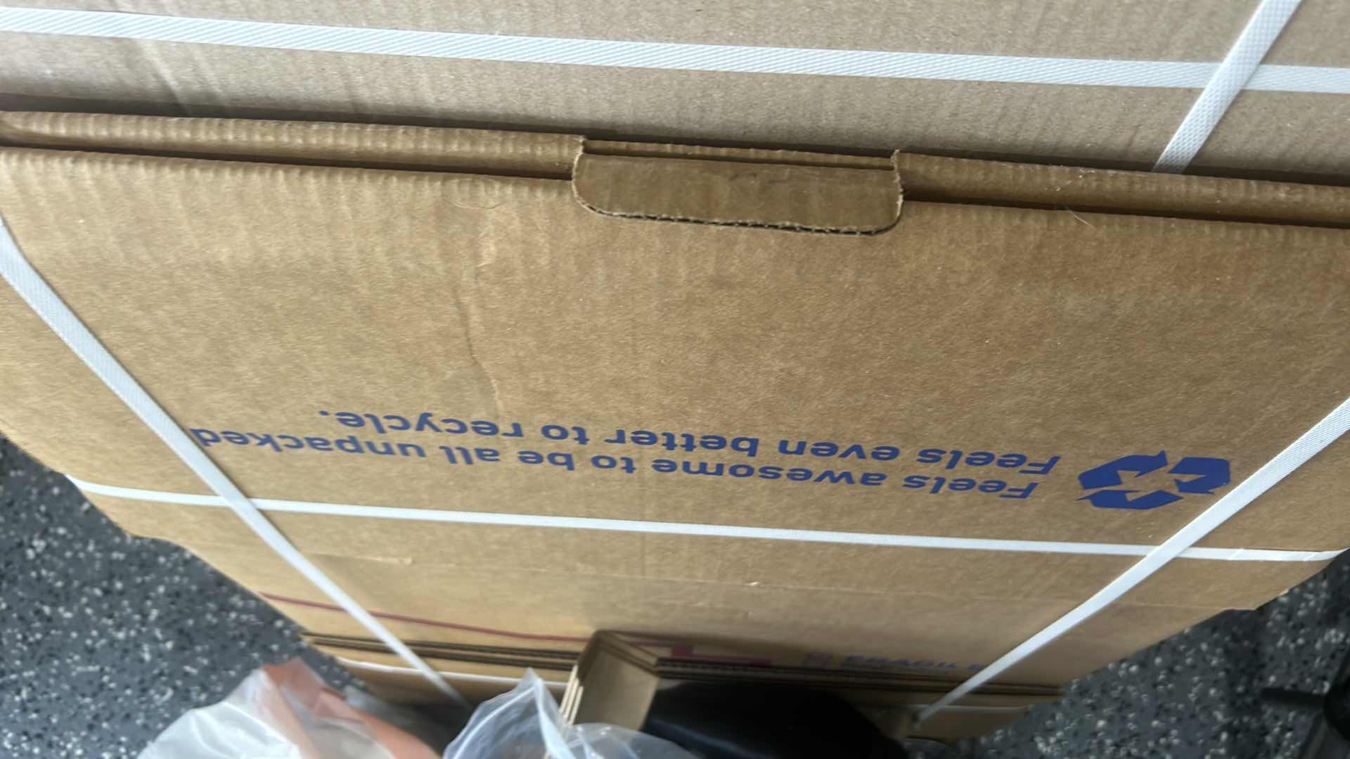 Photo 1 of MOVING AND PACKING MATERIALS, INCLUDING TWO TALL WARDROBE BOXES, GLOVES, AND ACCESSORIES.