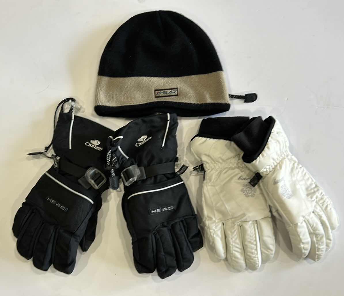 Photo 1 of 2 SETS OF SKI GLOVES AND BEANIE