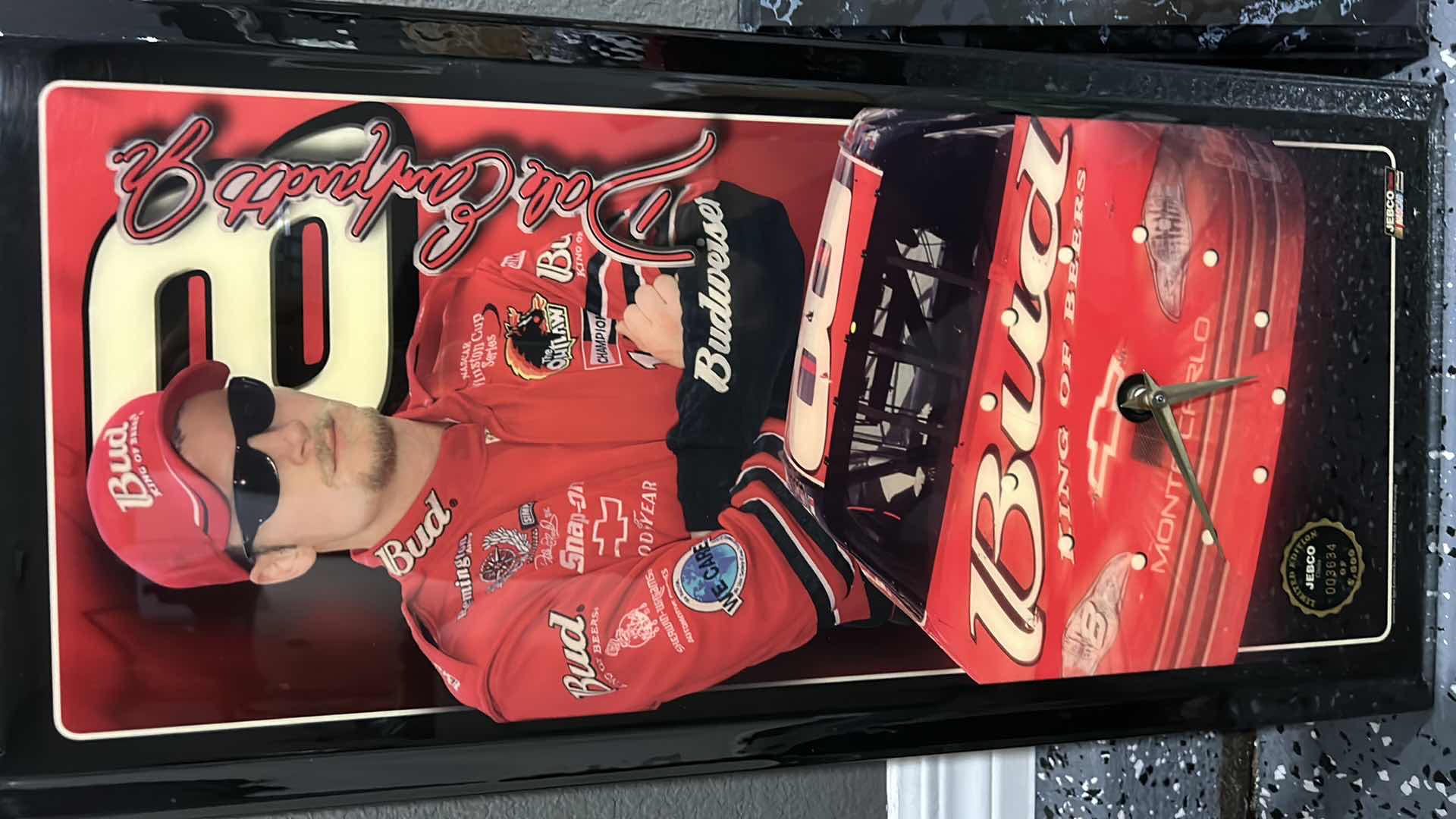 Photo 2 of DALE EARNHARDT COLLECTIBLE MEMORABILIA, CLOCK 11 1/2” x  H23”