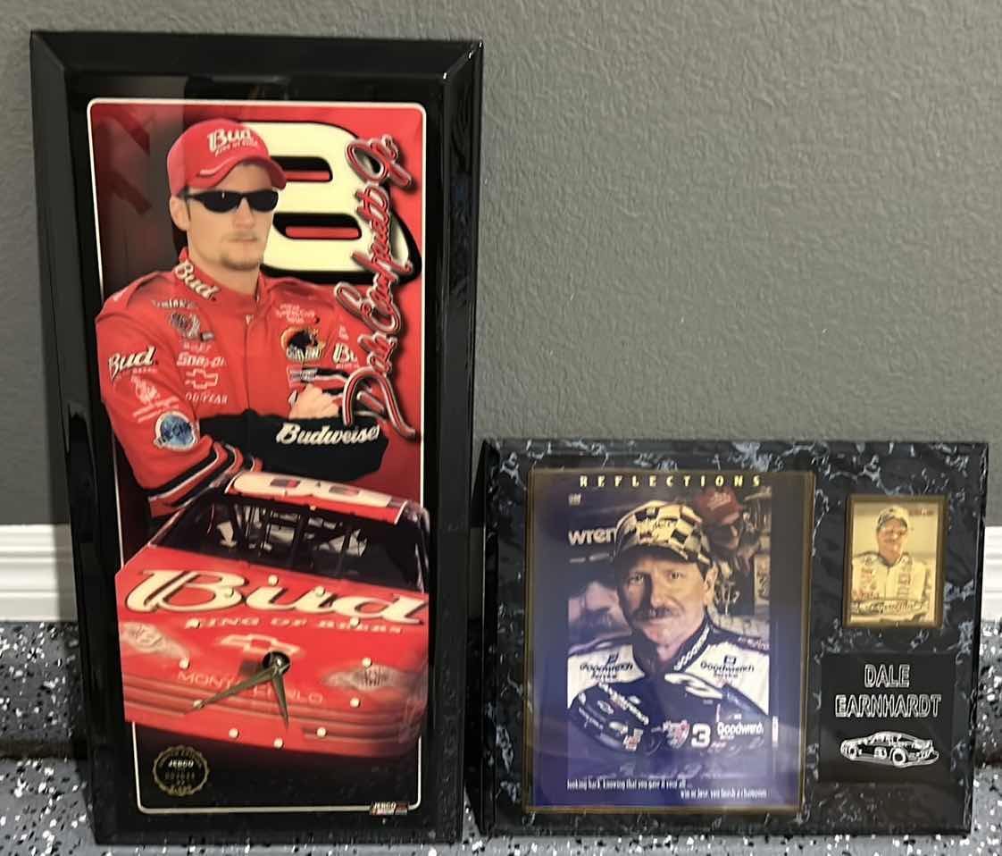 Photo 1 of DALE EARNHARDT COLLECTIBLE MEMORABILIA, CLOCK 11 1/2” x  H23”