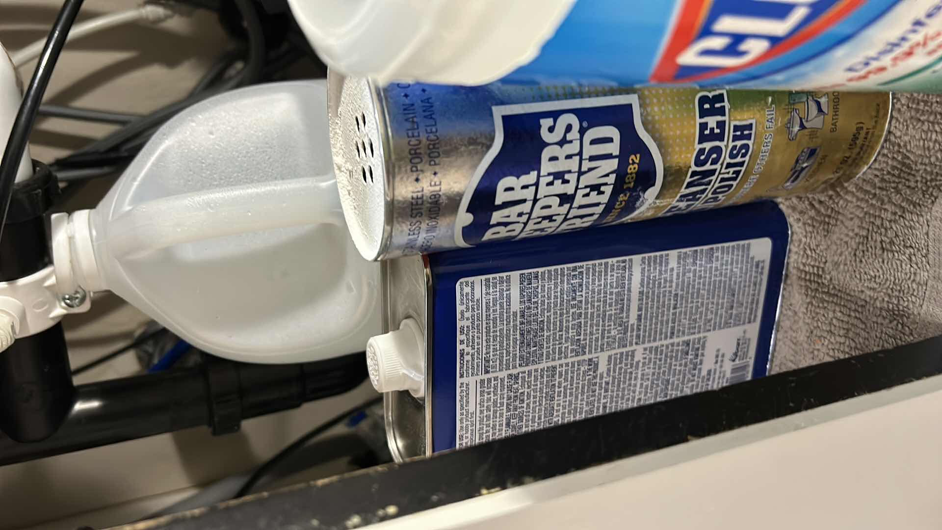 Photo 1 of CONTENTS UNDER SINK - CLEANING SUPPLIES