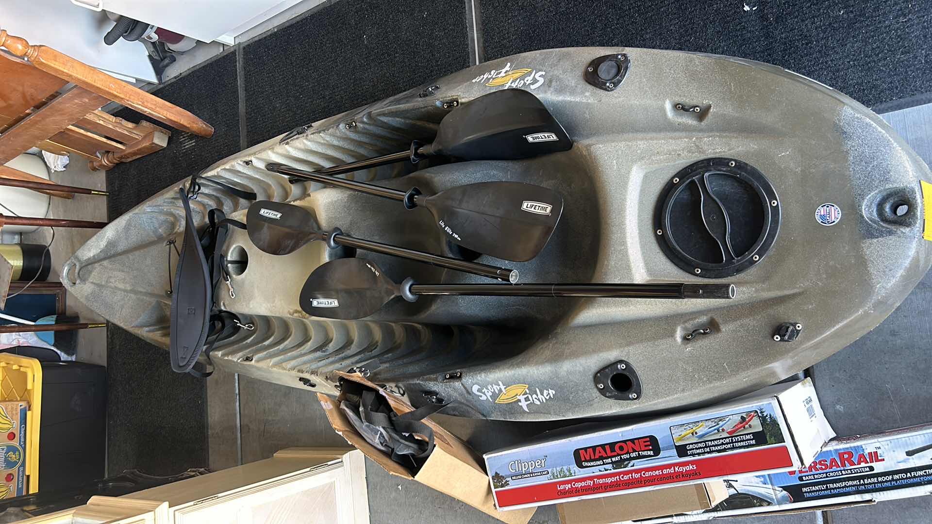 Photo 1 of SPORTING GOODS. BRAND NEW  KAYAK BY SPORT FISHER WITH ALL-NEW ACCESSORIES. NEVER USED. $1200