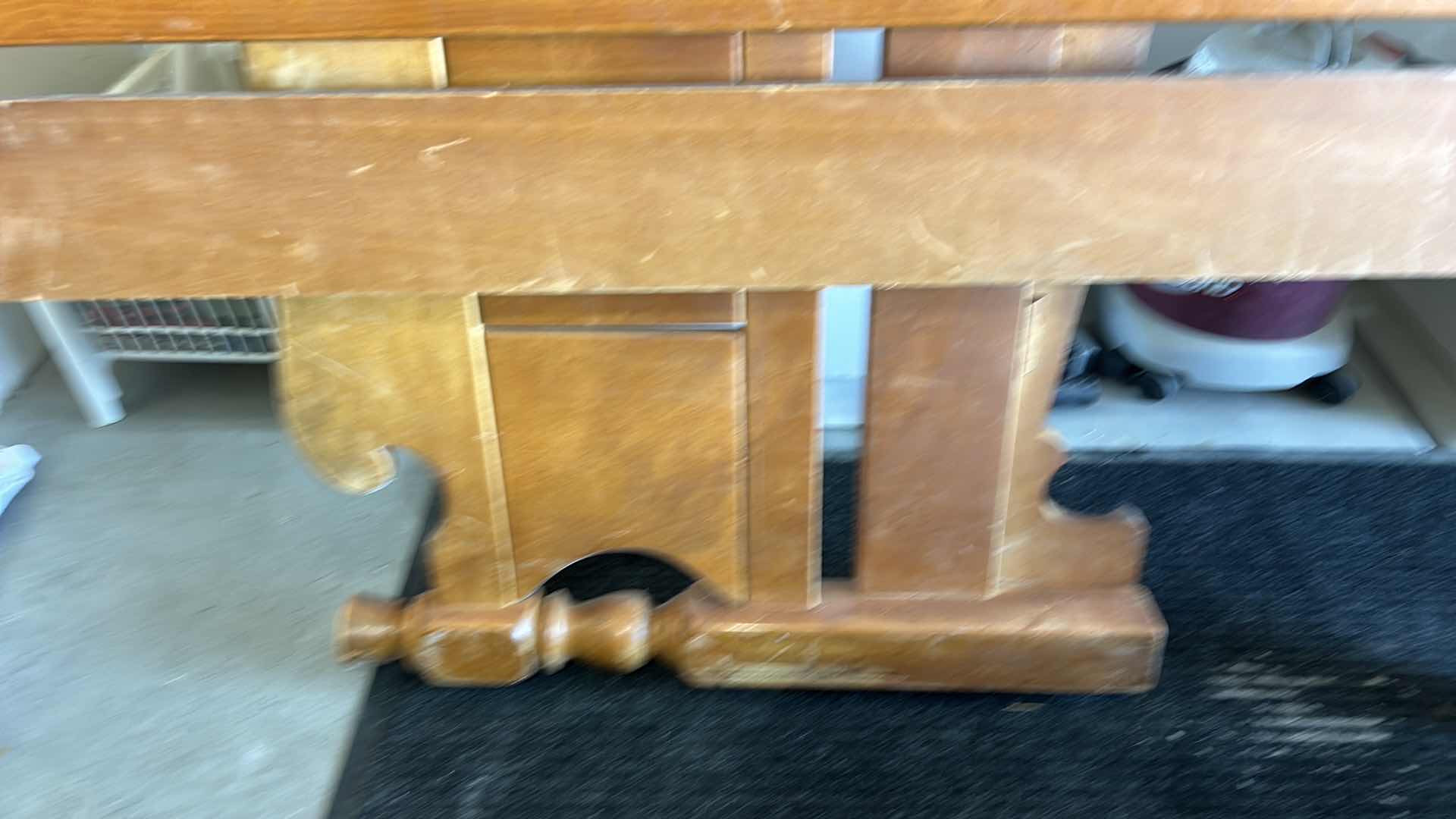 Photo 1 of HOME FURNISHINGS - VINTAGE, WOOD, FULL/QUEEN, BED FRAME, AND FOOTBOARD. 58” x H40”