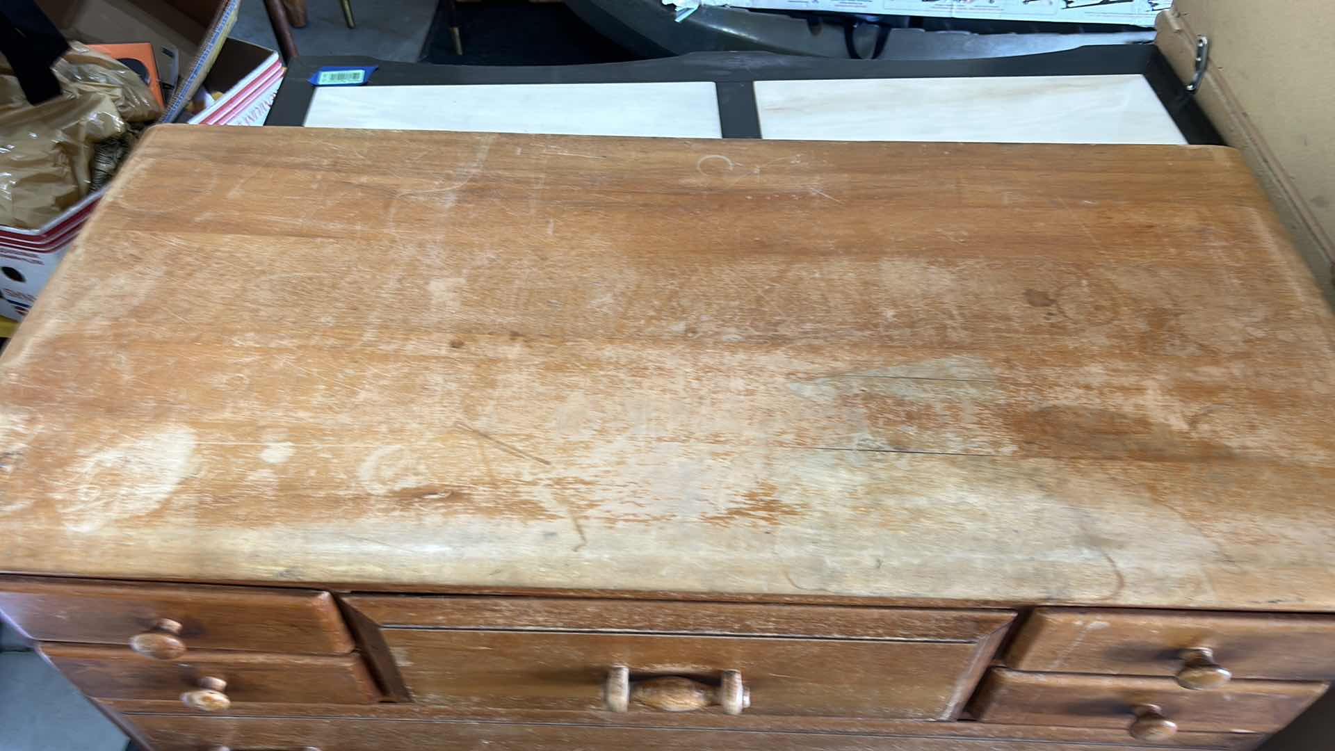 View 4 of HOME FURNISHINGS – VINTAGE 6 DRAWER VIRGINIA HOUSE HONEY OAK WOOD DRESSER. 45” x 20.5” x H 33.5”