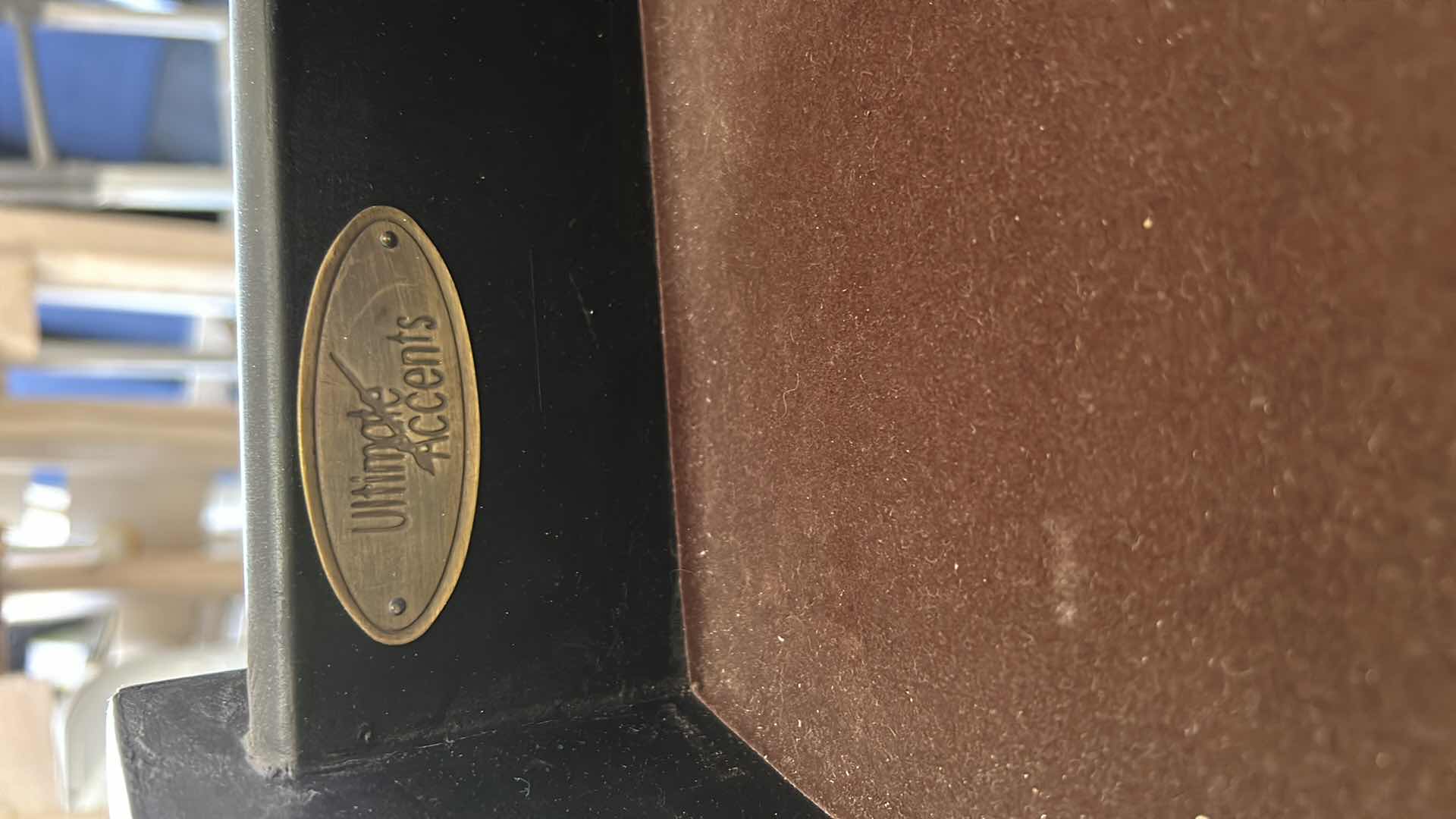 Photo 1 of HOME FURNISHINGS VINTAGE ULTIMATE ACCENTS HEAVY ORNATE BLACK WOOD FURNITURE WITH BLACK STONE TOP 26 ¼” X 23” X H25 ¼”.