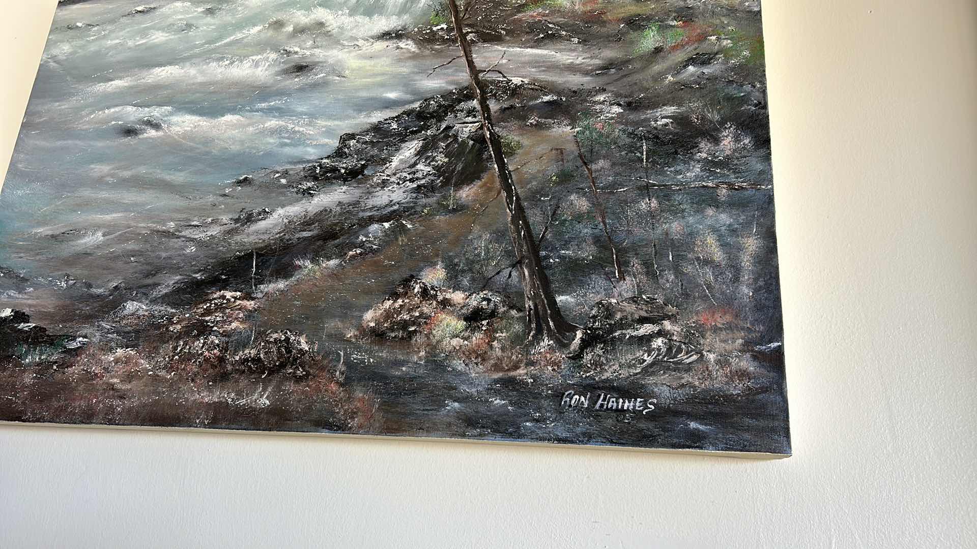 Photo 1 of UNFRAMED OIL ON CANVAS, SIGNED ORIGINAL LANDSCAPE ARTWORK 30” x H40”