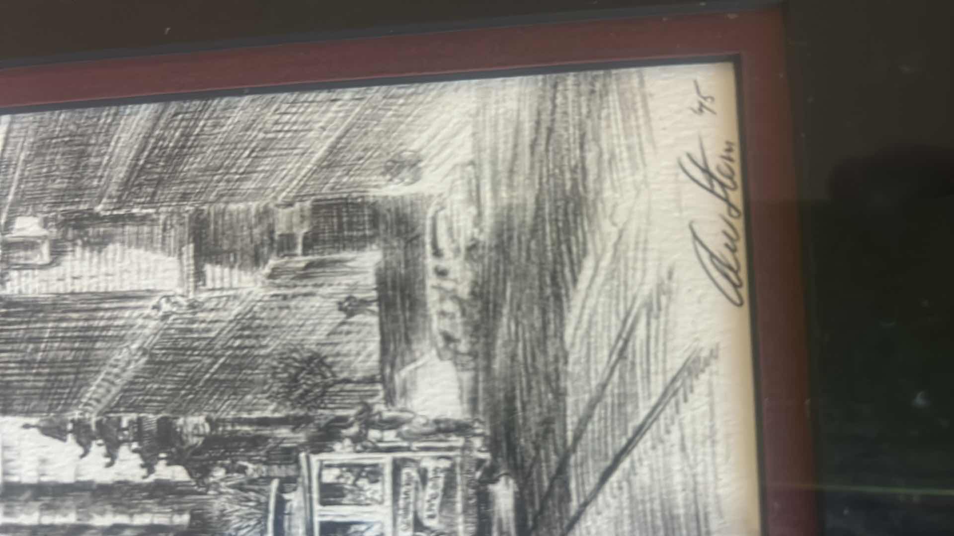 Photo 1 of FRAMED SAN FRANCISCO, “ CALIFORNIA STREET CANYON” SIGNED ALEX STERN, ETCHING ARTWORK 11” X 16”