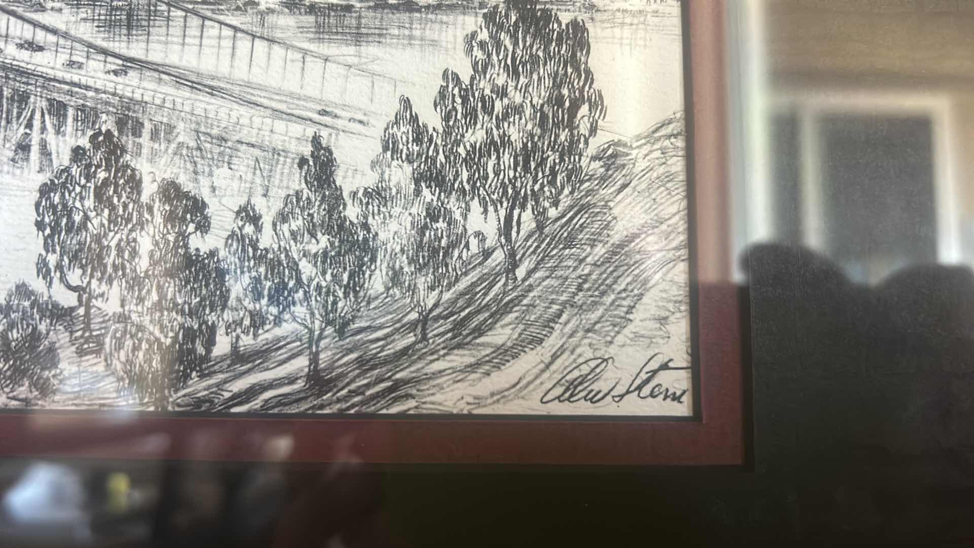 Photo 1 of FRAMED SAN FRANCISCO SKYLINE SIGNED ALEX STERN, ETCHING ARTWORK 11” X 16”