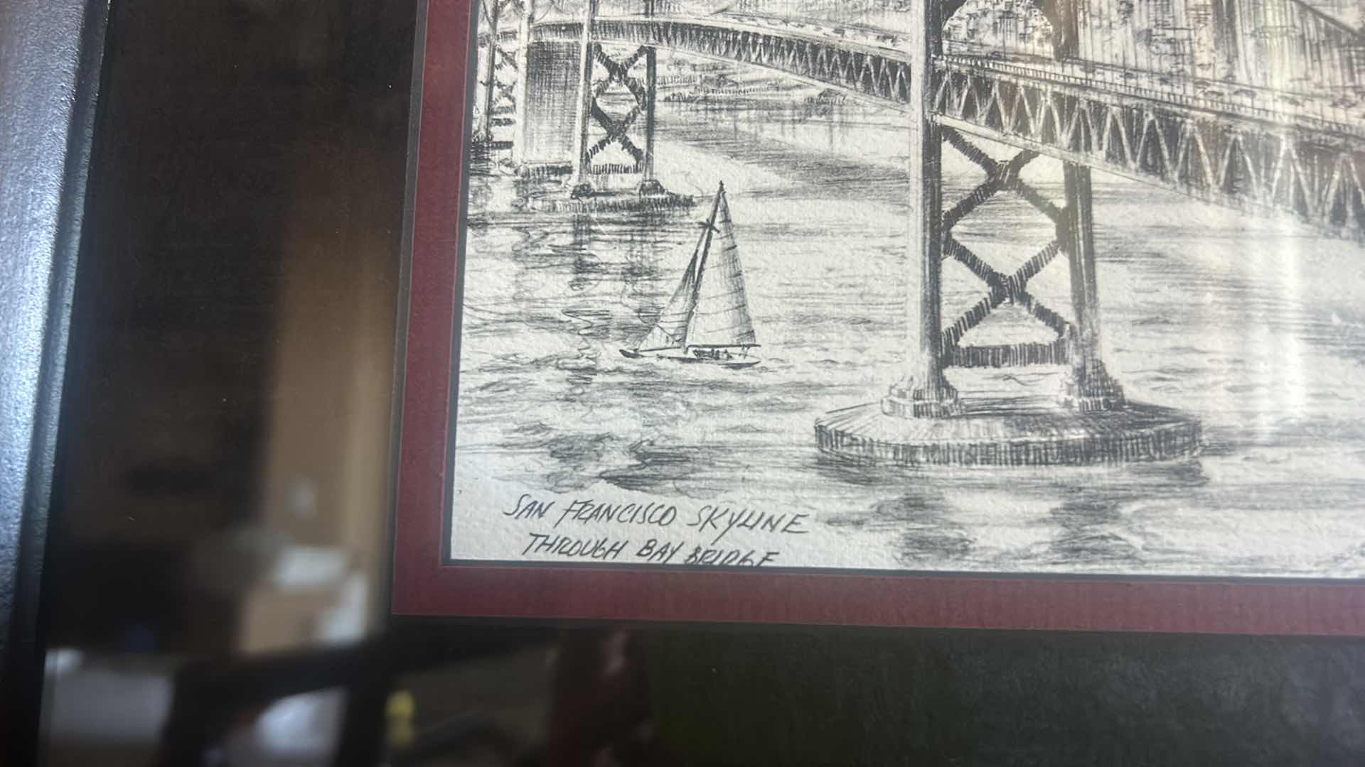 Photo 1 of FRAMED SAN FRANCISCO SKYLINE SIGNED ALEX STERN, ETCHING ARTWORK 11” X 16”