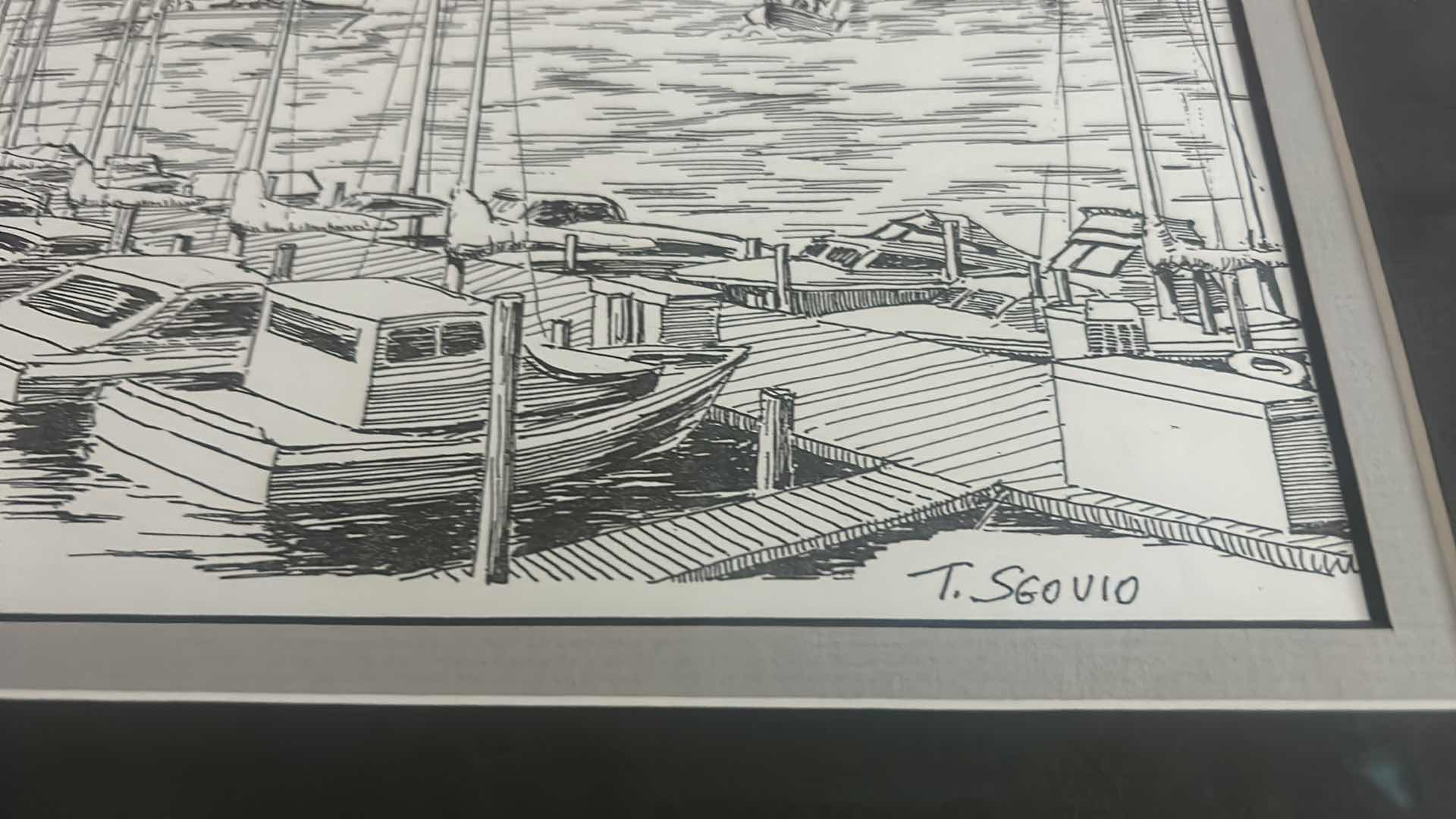 Photo 1 of BLACK FRAMED, “BUFFALO, NEW YORK SKYLINE”SIGNED T. SGORIO ETCHING ARTWORK. 19” x H16.5”