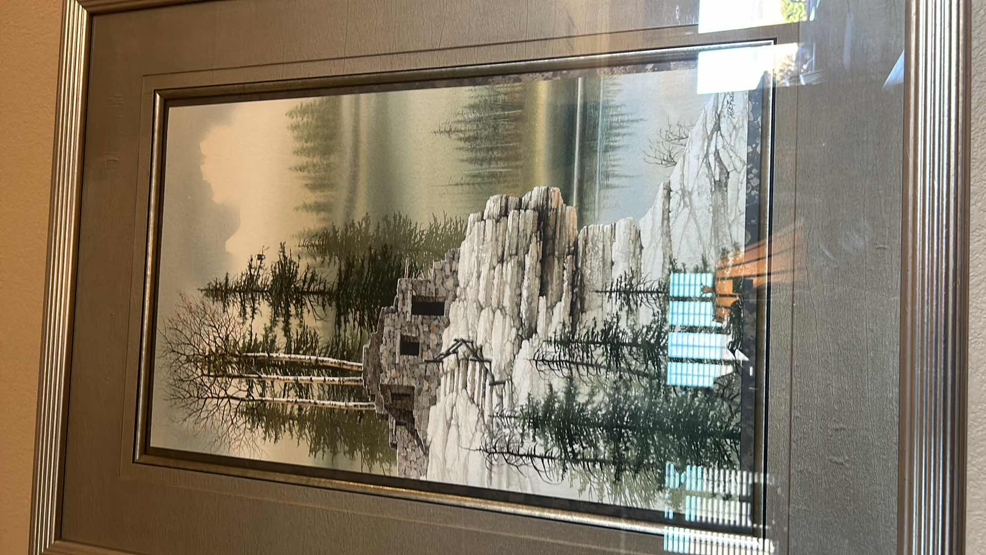 Photo 1 of FRAMED WATERCOLOR LANDSCAPE SIGNED M. S  FRANCO 02 ARTWORK 29” x H39”.