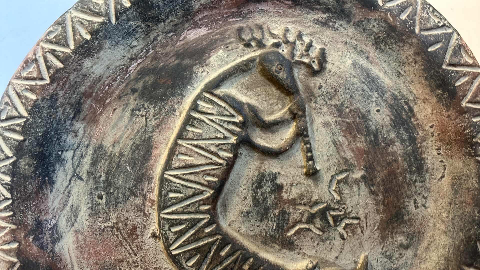 Photo 1 of 16 1/2" NATIVE AMERICAN POTTERY DISPLAY DISH