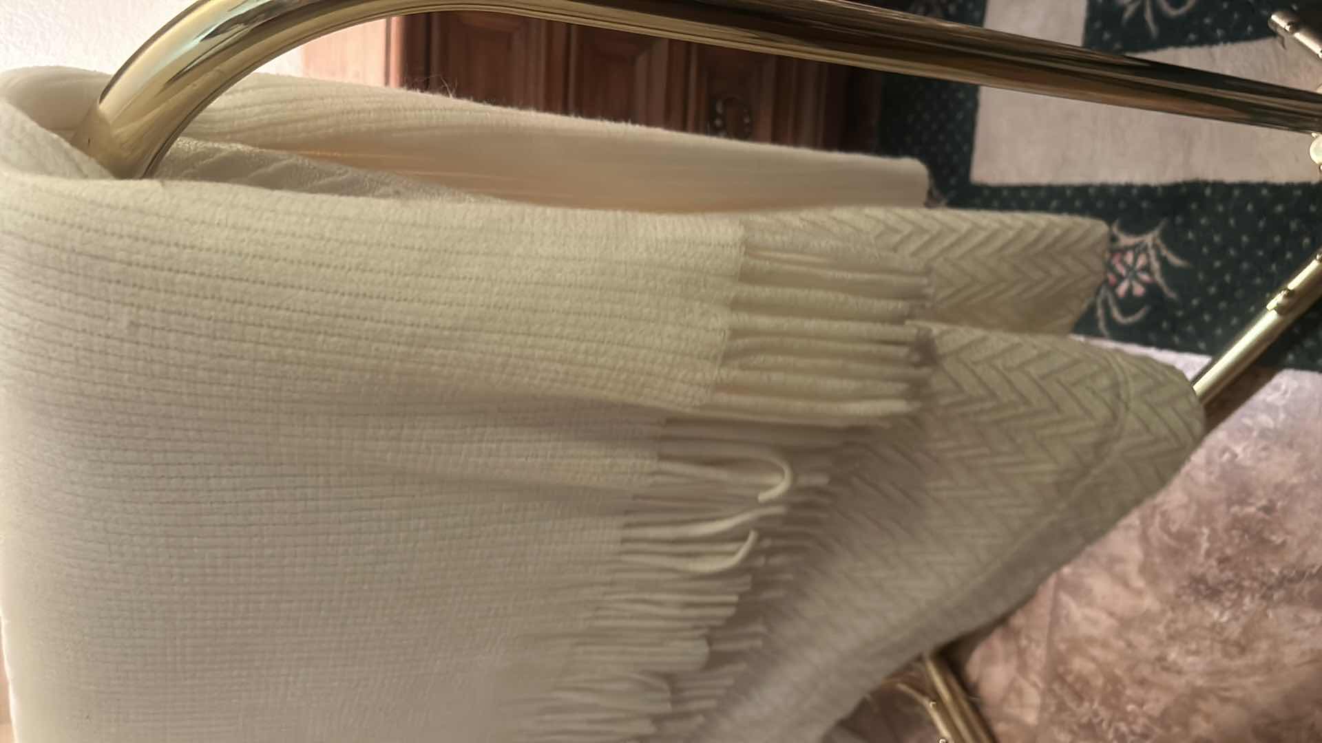 Photo 1 of BRASS BLANKET STAND WITH BLANKETS