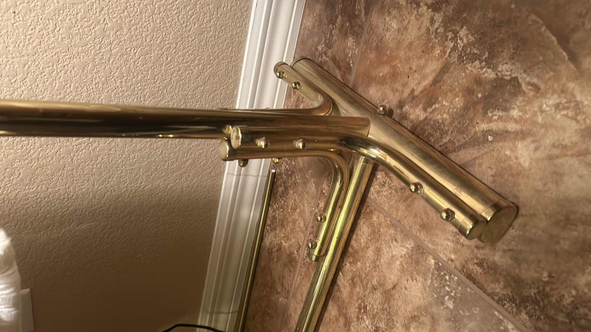 Photo 1 of BRASS BLANKET STAND WITH BLANKETS