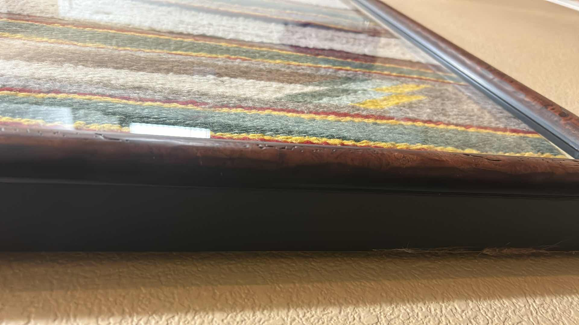 View 4 of FRAMED WOVEN NAVAJO SADDLE BLANKET 61 1/2” x H32.5”