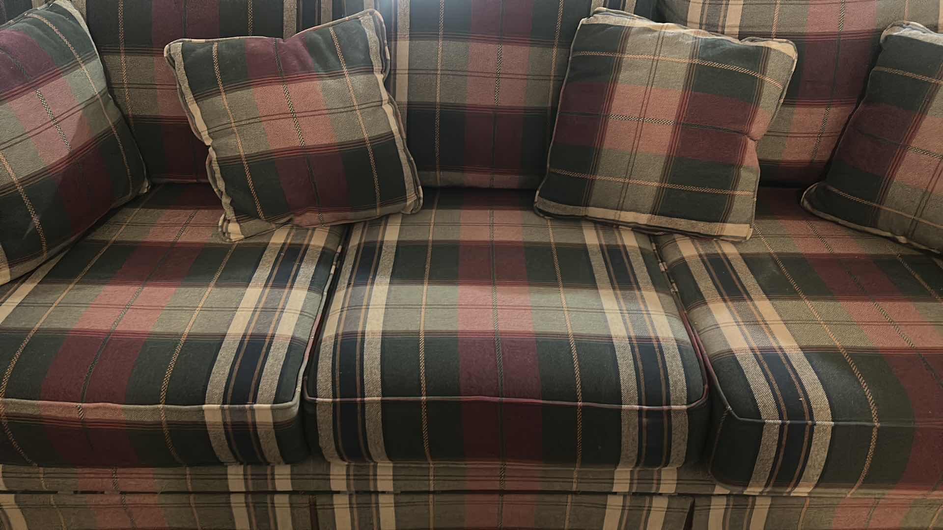 Photo 1 of 8’ PLAID SOFA