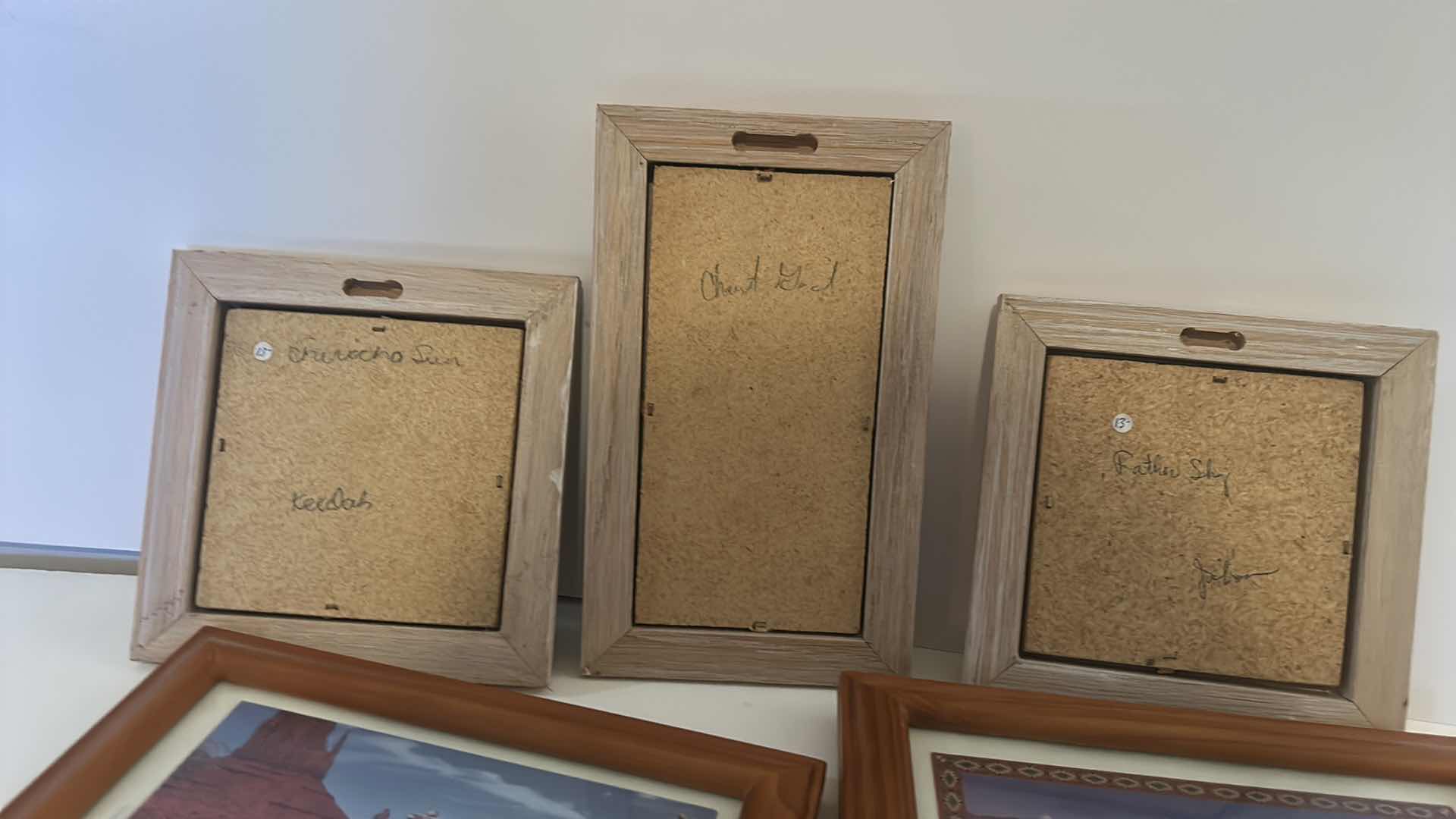 Photo 4 of 5 - SMALL FRAMED NATIVE AMERICAN ARTWORK, SAND PAINTING (LARGEST 4.5” x 7.5”)