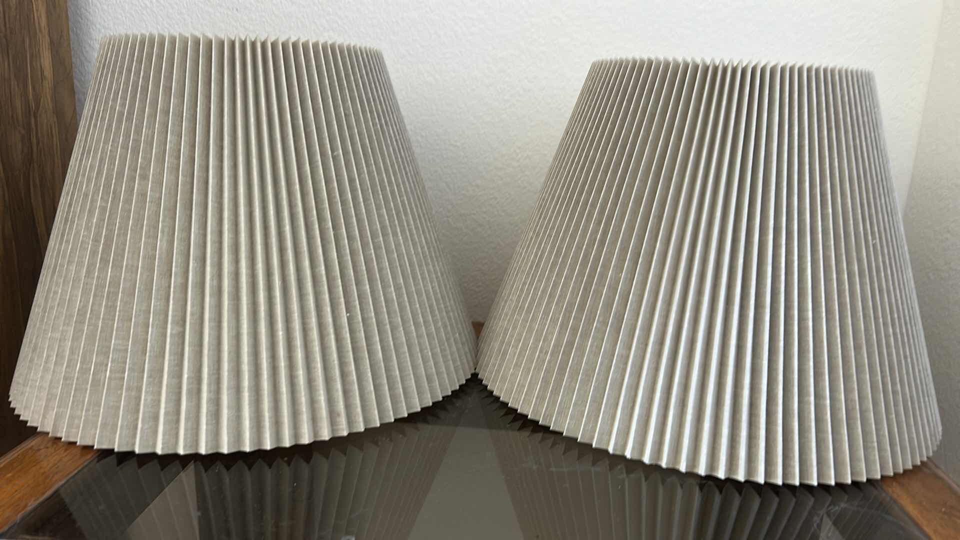 Photo 3 of 4 PLEADED LAMP SHADES 17” x 11 1/2”