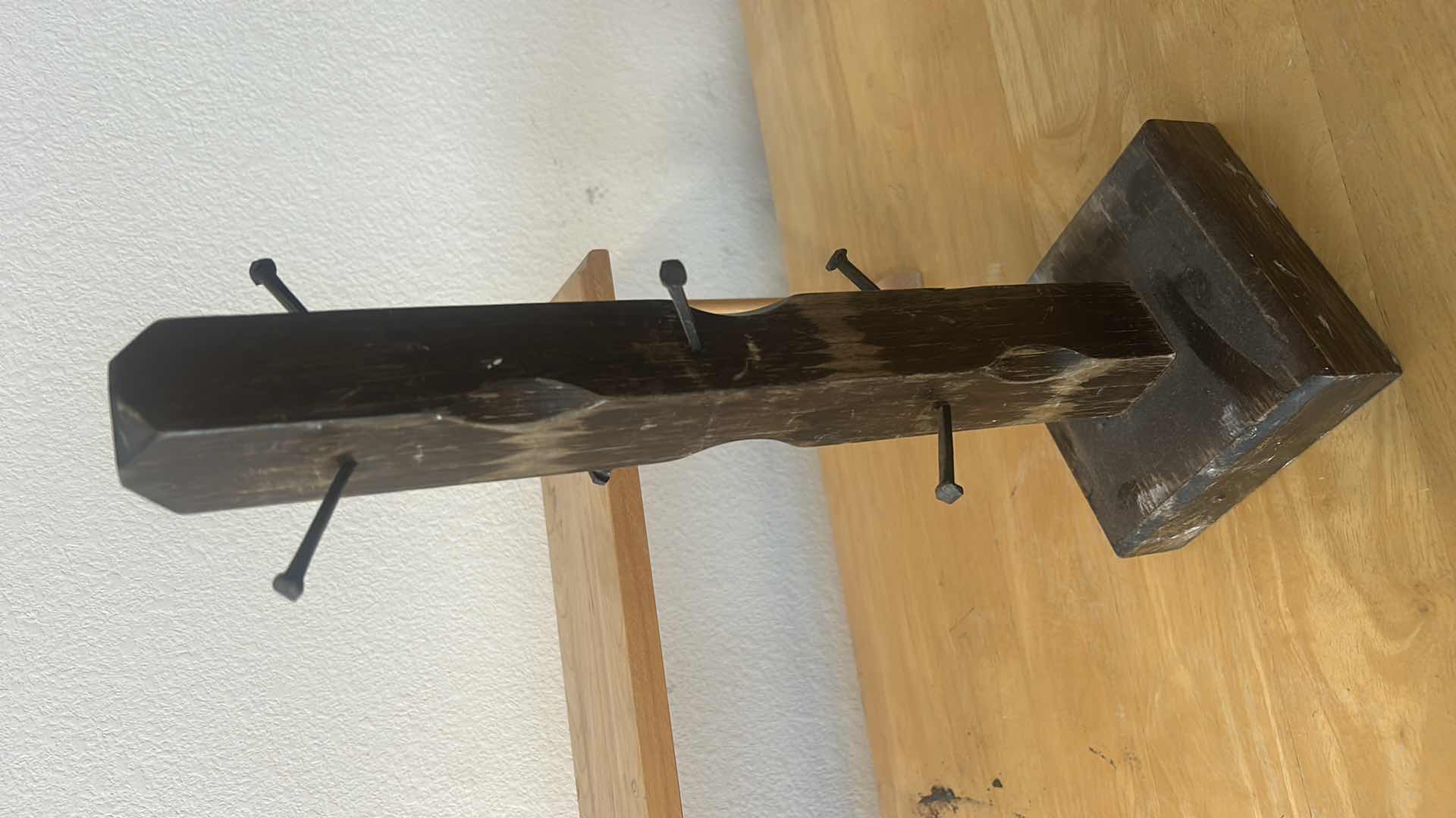Photo 1 of 3 WOOD PIECES - DESK SHELF, WALL SHELF AND RUSTIC HOLDER