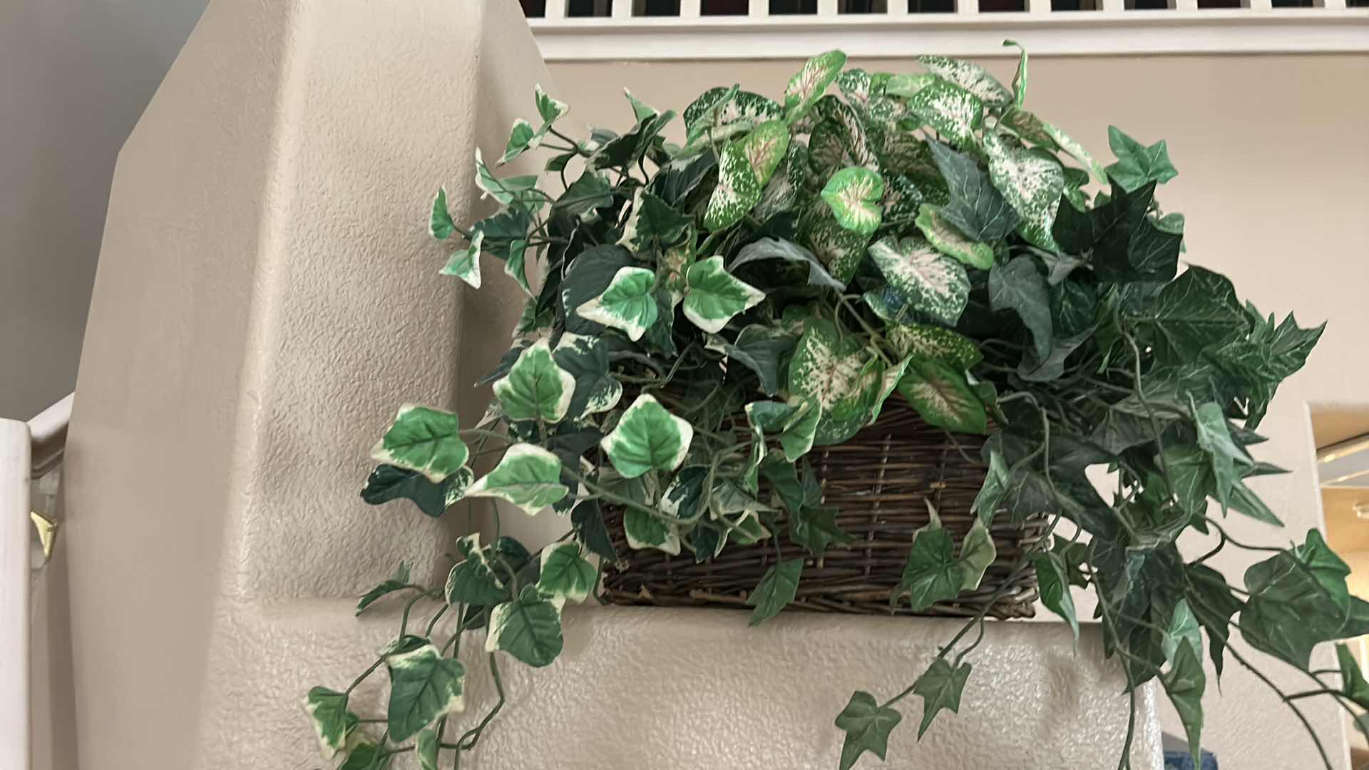 Photo 1 of 2 PC HOME DECOR - CAMBRIDGE HANDBLOWN GLASS VASE H10” & FAUX GREENERY