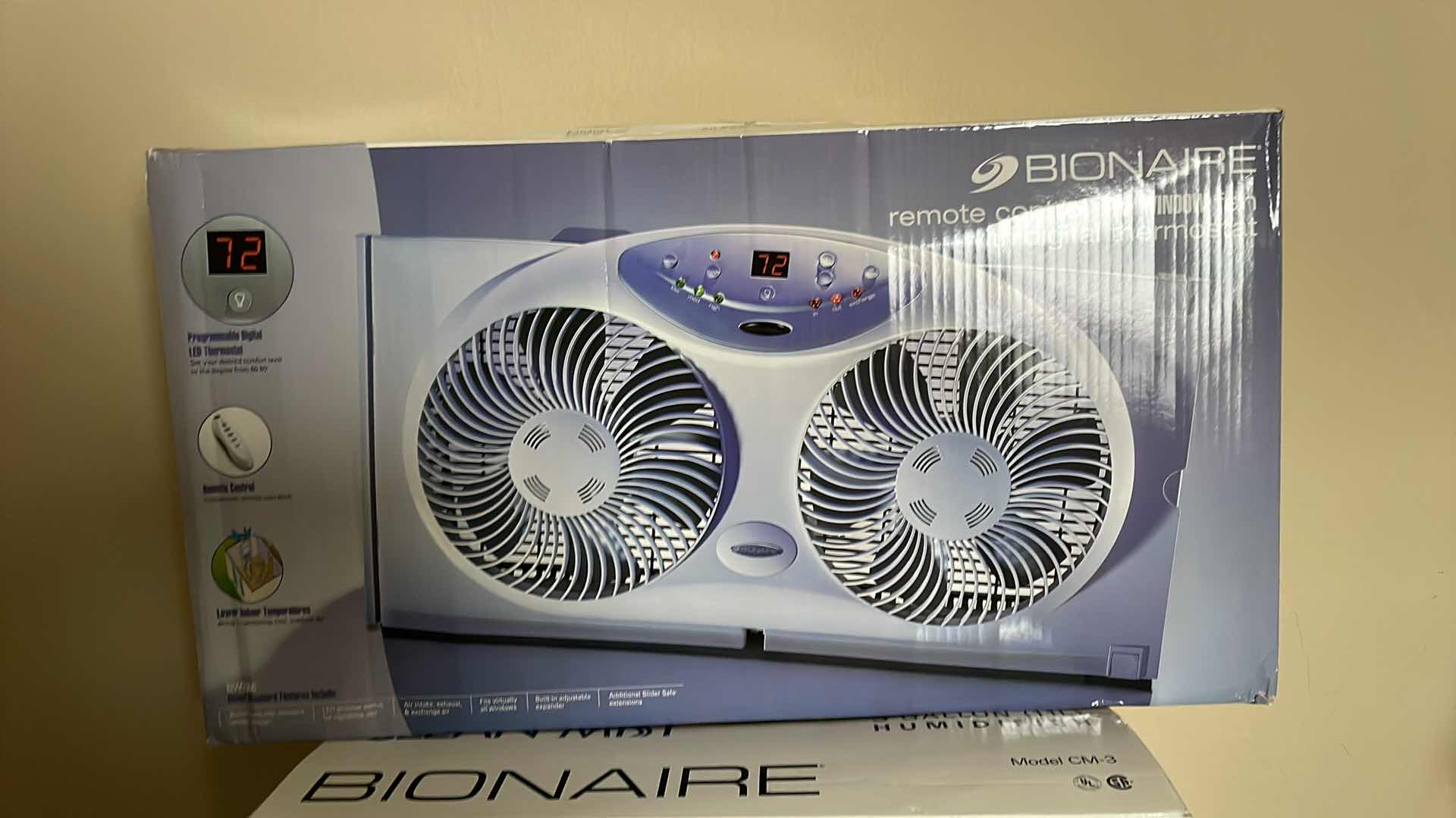 Photo 1 of BIONAIRE TWIN WINDOW FAN 12”xH24”
