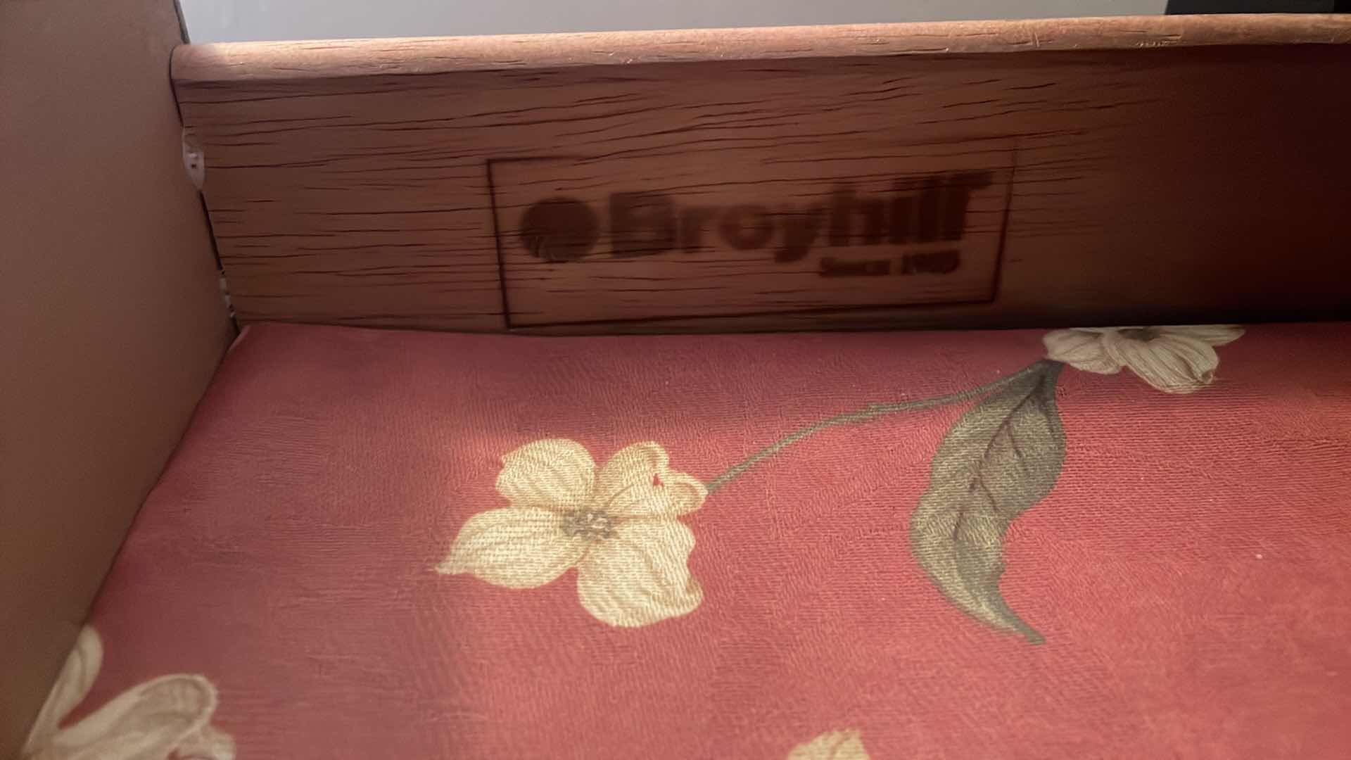 Photo 1 of BROYHILL DARK WOOD NIGHTSTAND 28”x18”xH28”