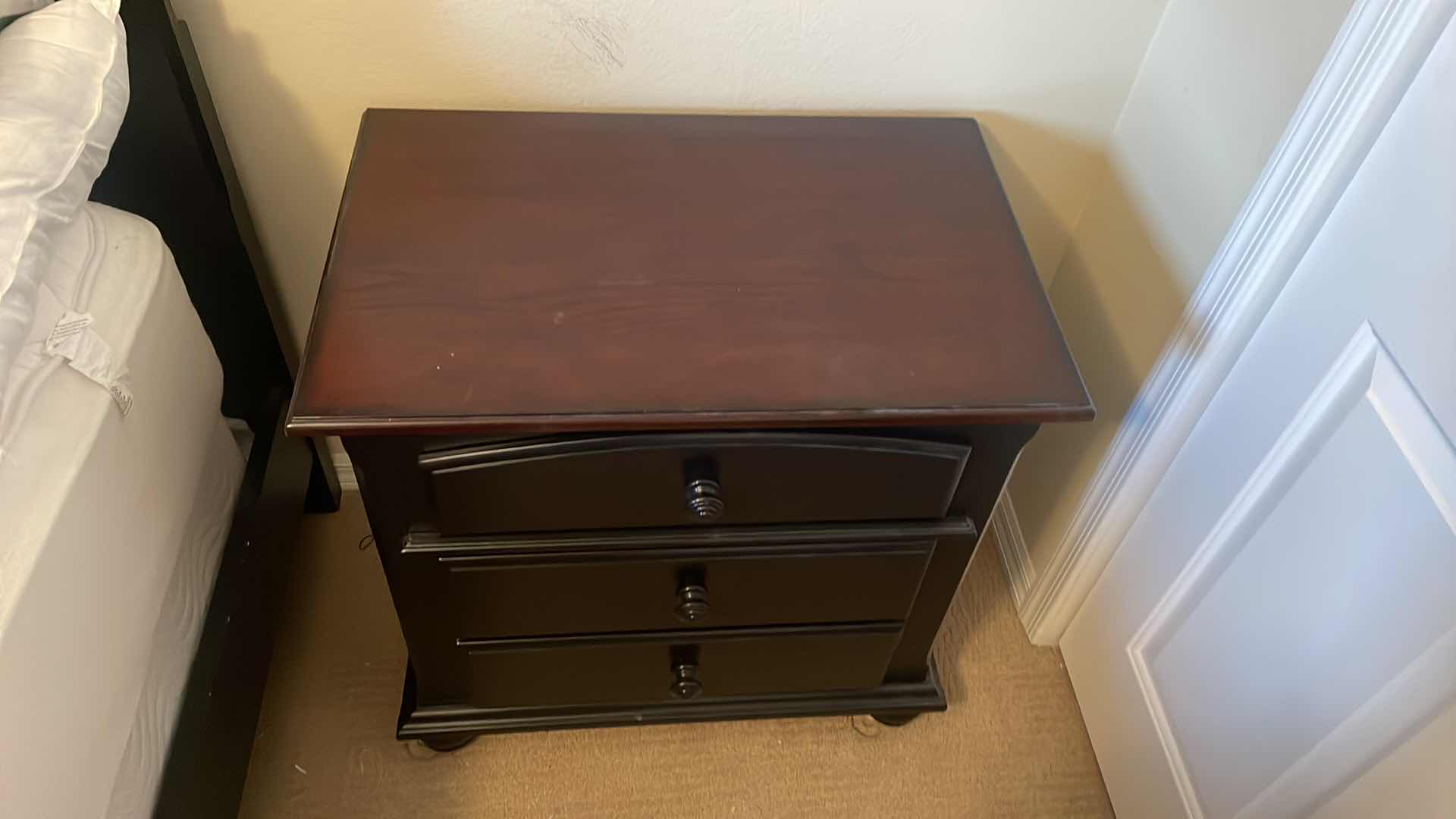 Photo 1 of BROYHILL DARK WOOD NIGHTSTAND 28”x18”xH28”