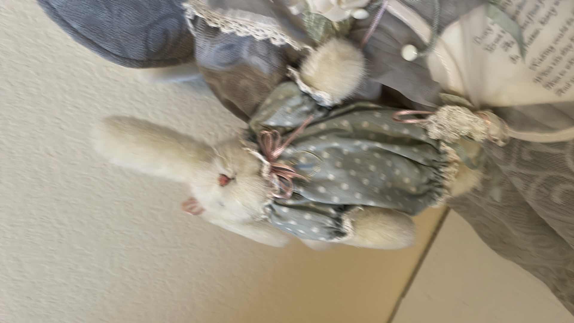 Photo 1 of BUNNIES BY THE BAY PEARLY EARLY AND BABY GIRLY BUNNY WITH STAND  21 COA 178/600