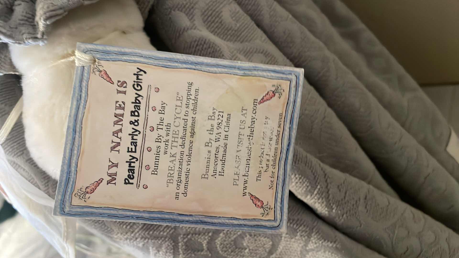 Photo 1 of BUNNIES BY THE BAY PEARLY EARLY AND BABY GIRLY BUNNY WITH STAND  21 COA 178/600