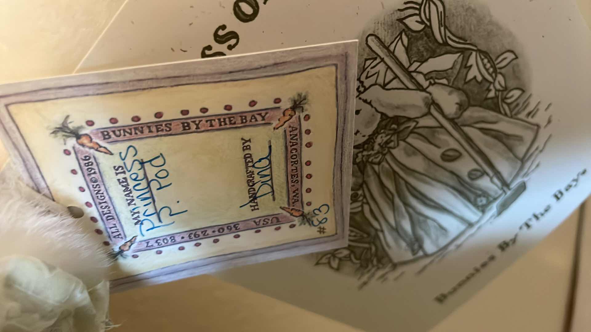 Photo 1 of BUNNIES BY THE BAY PRINCESS OF THE PEAS WITH STAND COA 20”