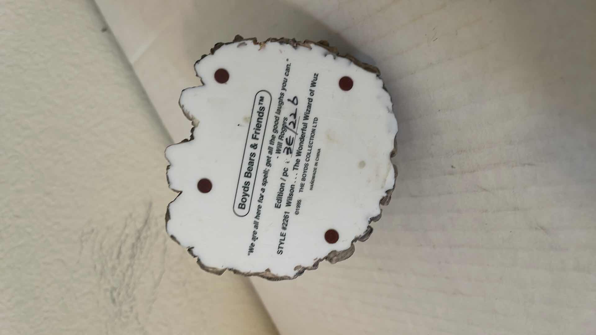 Photo 4 of BOYDS BEARS AND FRIENDS THE WONDERFUL WIZARD OF WUZ 4”xH4” COA