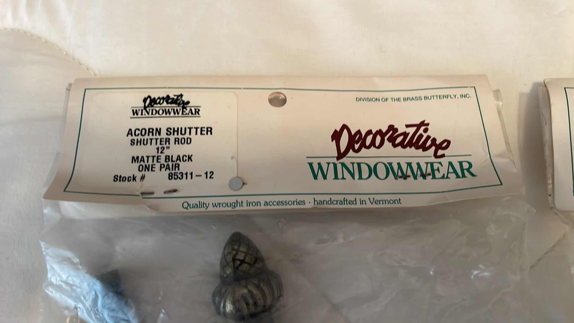 Photo 2 of DECORATIVE WINDOW WEAR ACORN SHUTTER SHUTTER ROD 12”