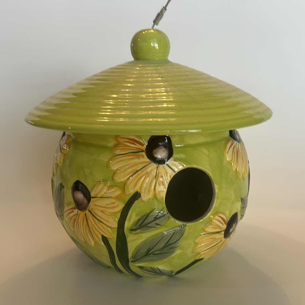 Photo 1 of CERAMIC SUNFLOWER BIRDHOUSE
