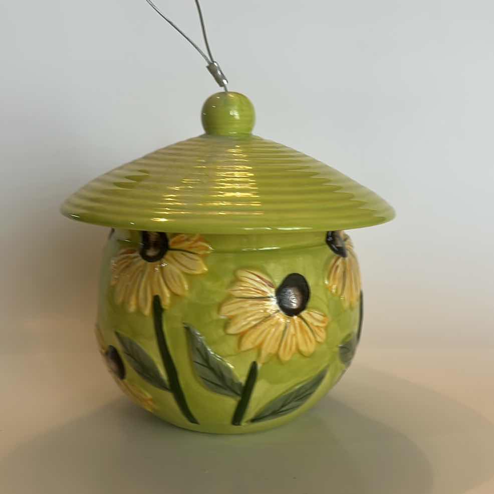 Photo 1 of CERAMIC SUNFLOWER BIRDHOUSE
