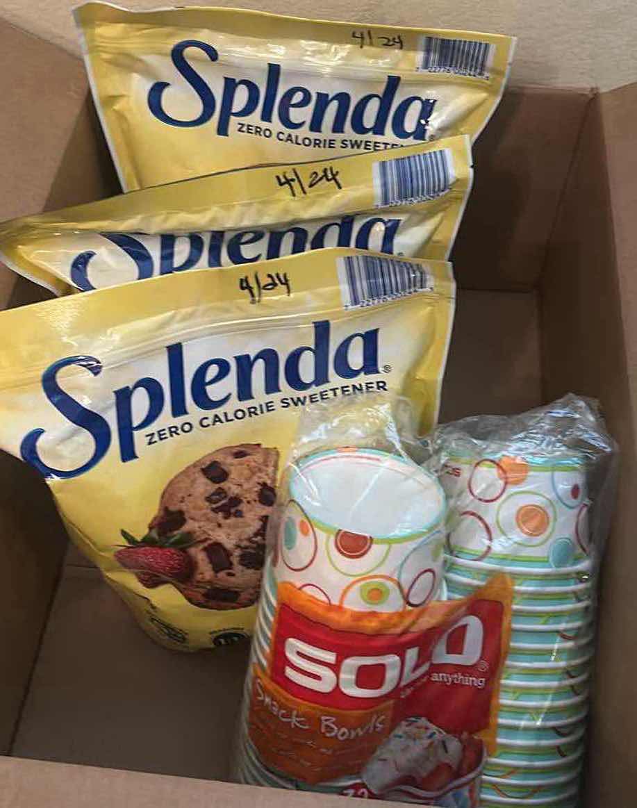 Photo 1 of 3 NEW BAGS OF SPLENDA EXP 2026 & SOLO SNACK BOWLS