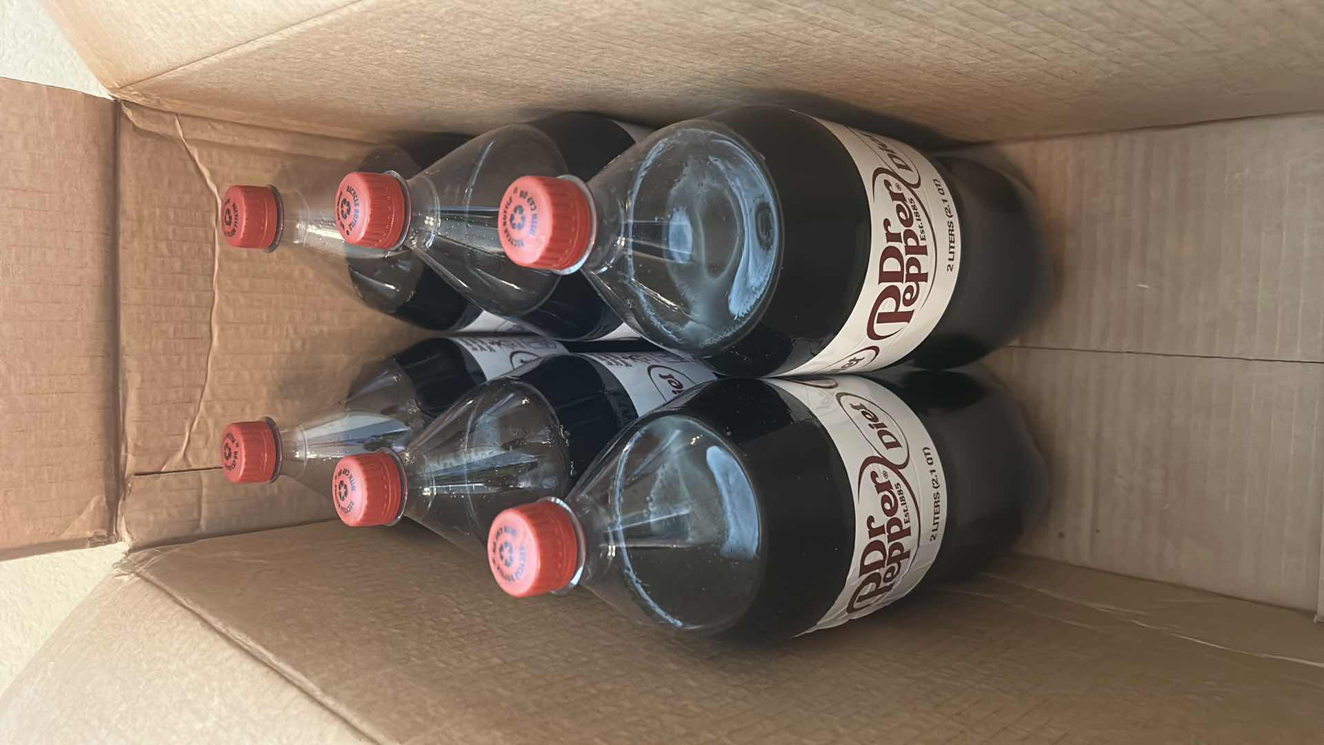 Photo 1 of 6 - 2 LITRE BOTTLES OF DIET DR PEPPER