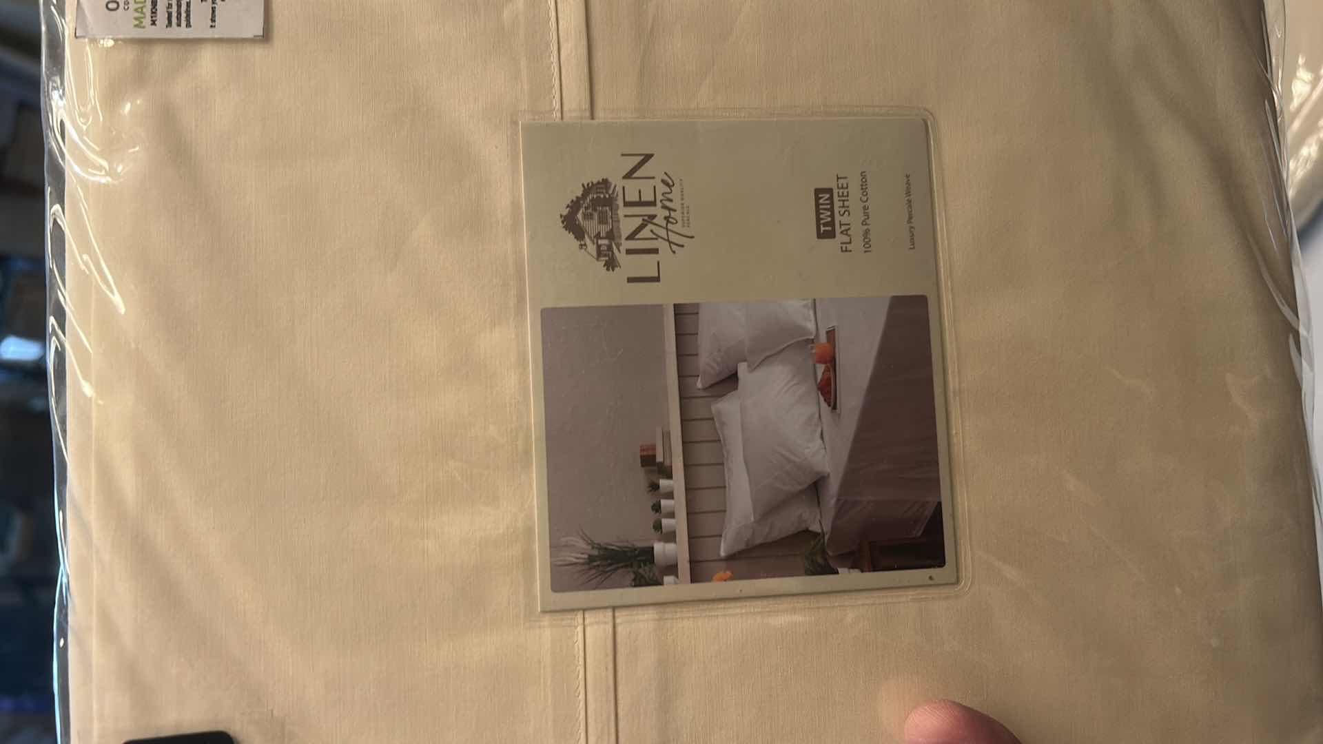 Photo 1 of 3 NEW LINEN HOME 100% COTTON FLAT SHEETS- TWIN