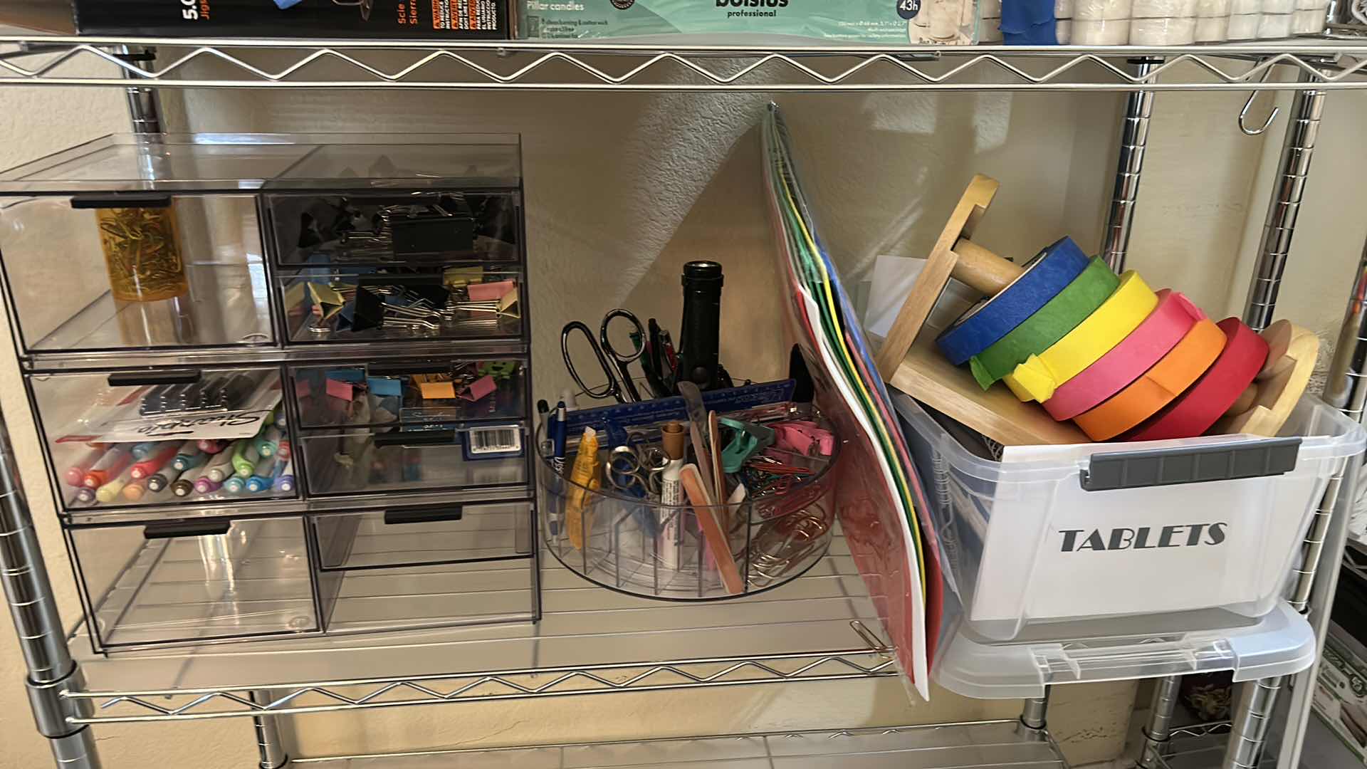 Photo 1 of CONTENTS ON SHELF - OFFICE AND CRAFT SUPPLIES