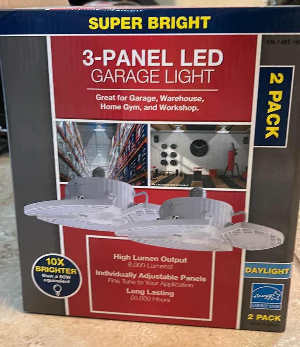 Photo 1 of 2 3-PANEL LED GARAGE LIGHTS