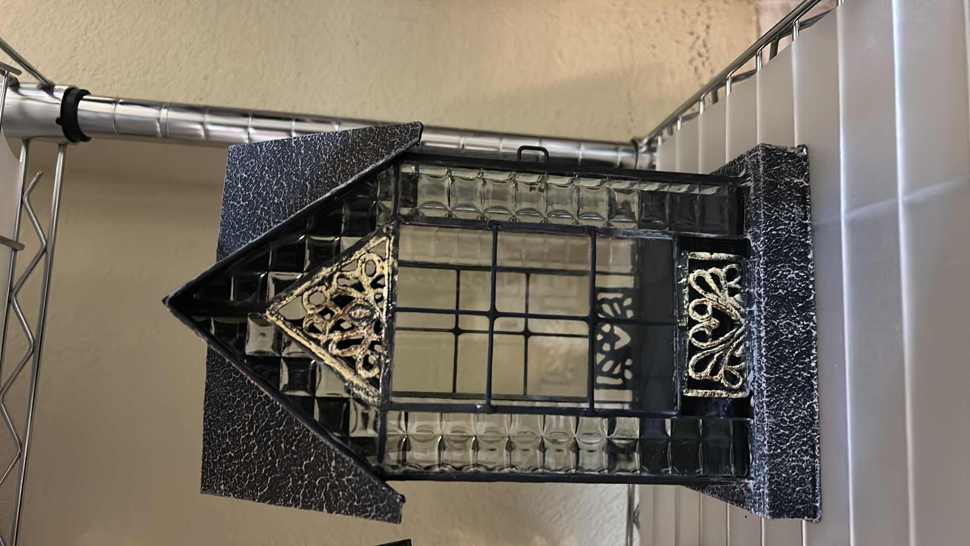 Photo 1 of 3 METAL AND GLASS SCULPTURES H12” WITH LED STRING LIGHTS