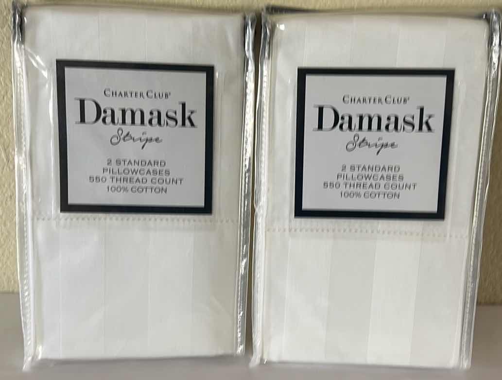 Photo 1 of 2 PACKS OF 2 CHARTER CLUB DAMASK  550 THREAD COUNT 100% COTTON PILLOW CASES