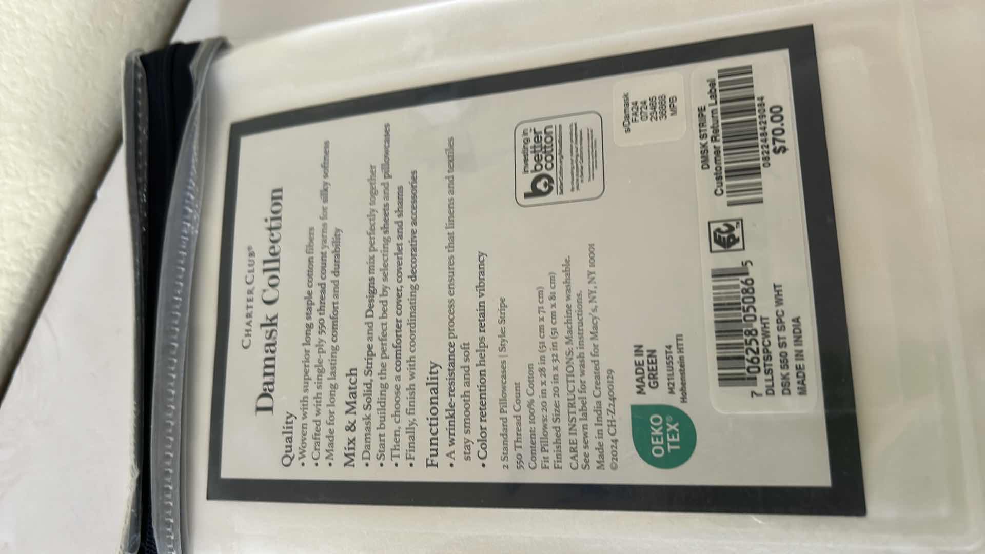 Photo 1 of 2 PACKS OF 2 CHARTER CLUB DAMASK  550 THREAD COUNT 100% COTTON PILLOW CASES