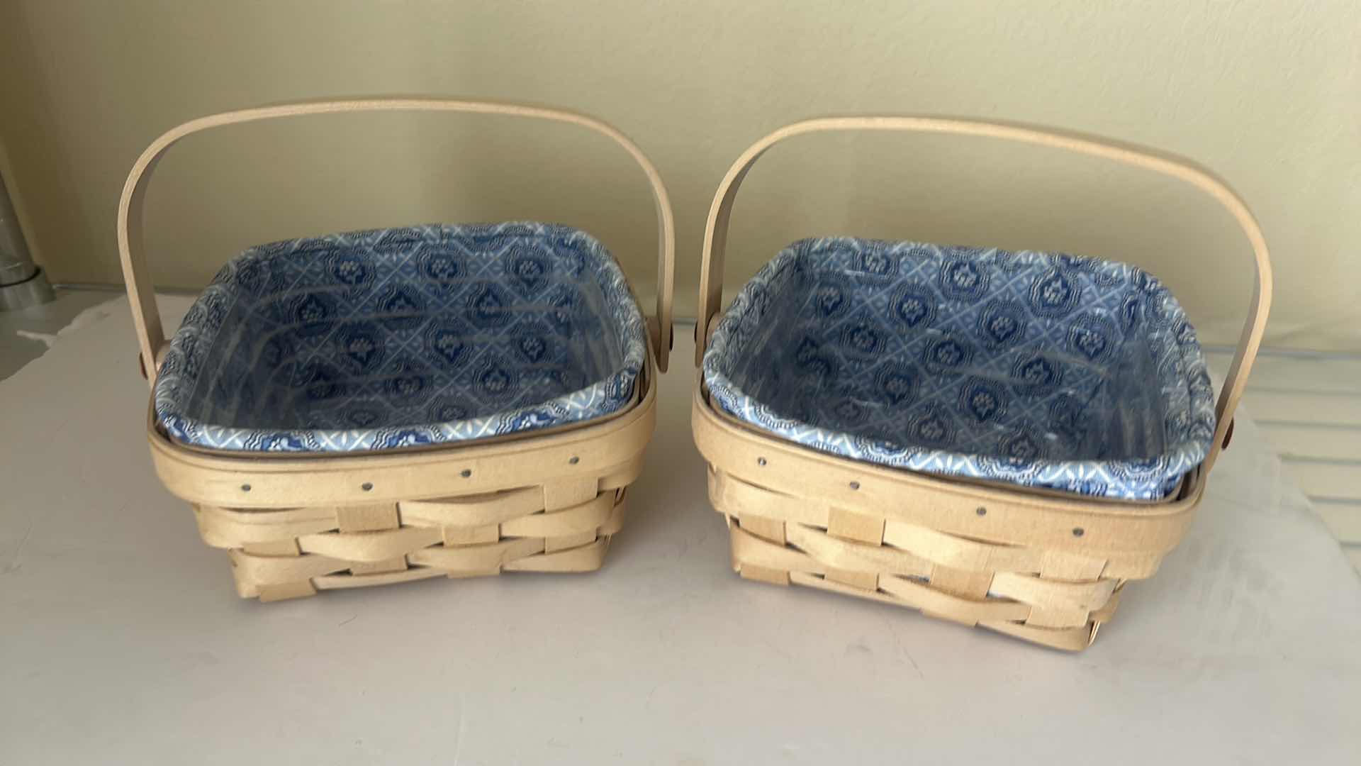 Photo 1 of 2 LONGABERGER BASKETS 6 1/2” x 6 1/2” x H3 1/2”