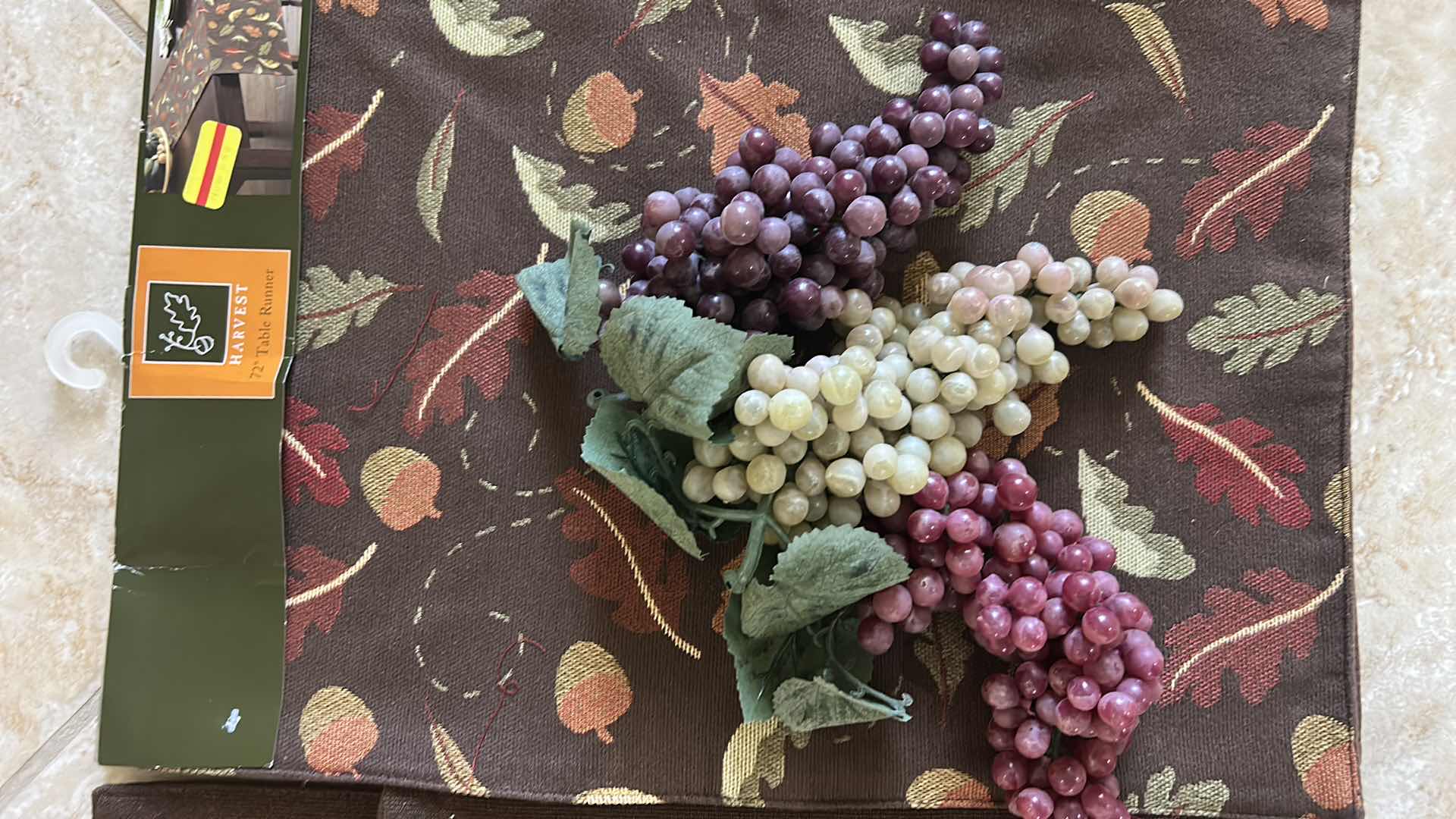 Photo 4 of 4 PLACEMATS, TABLE RUNNER & PLASTIC GRAPES