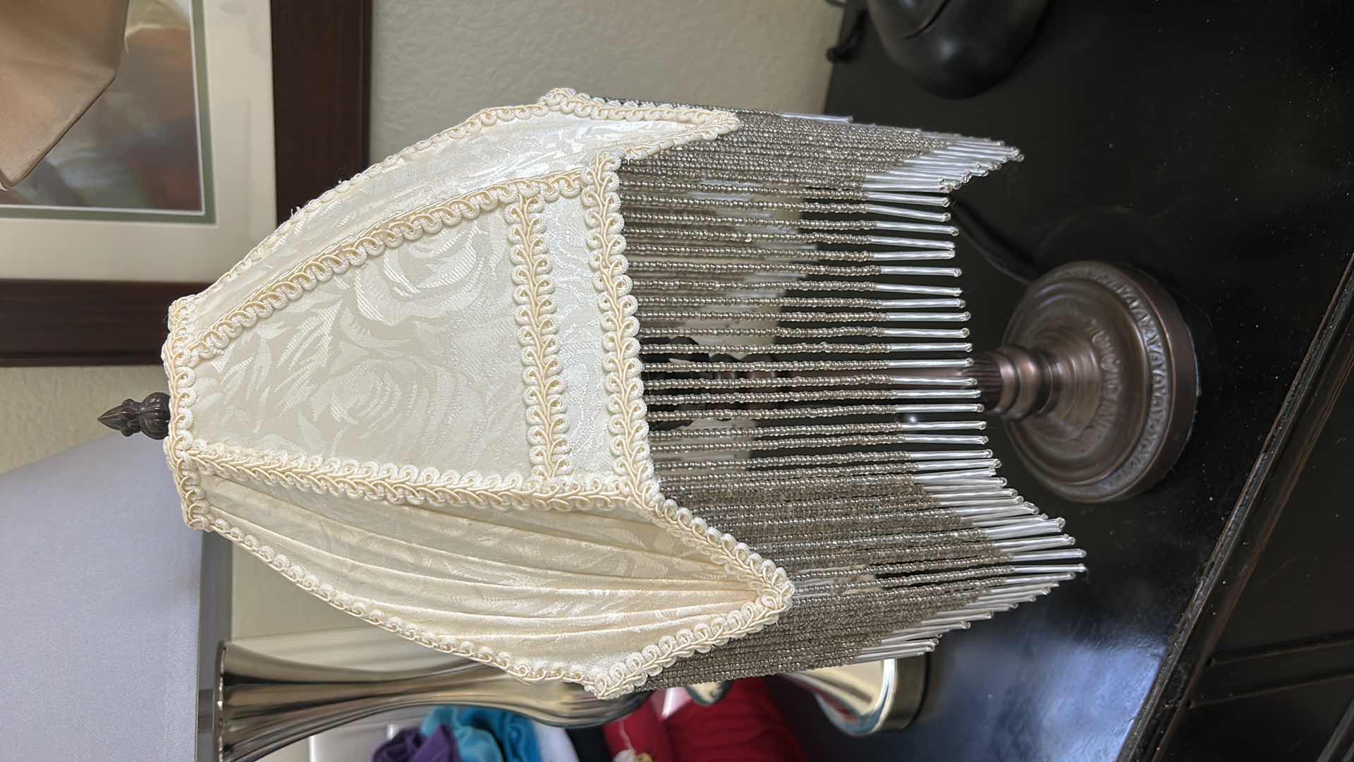 Photo 1 of 4 TABLE LAMPS WITH SHADES & 1 EXTRA SHADE (TALLEST H 29”)