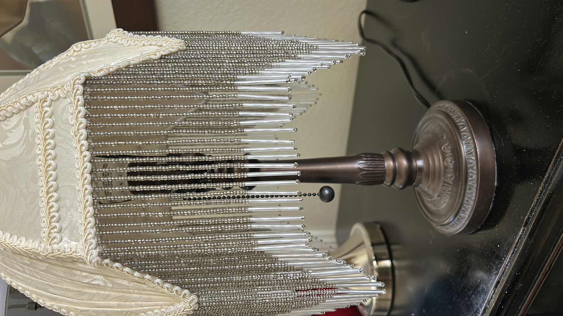 Photo 1 of 4 TABLE LAMPS WITH SHADES & 1 EXTRA SHADE (TALLEST H 29”)