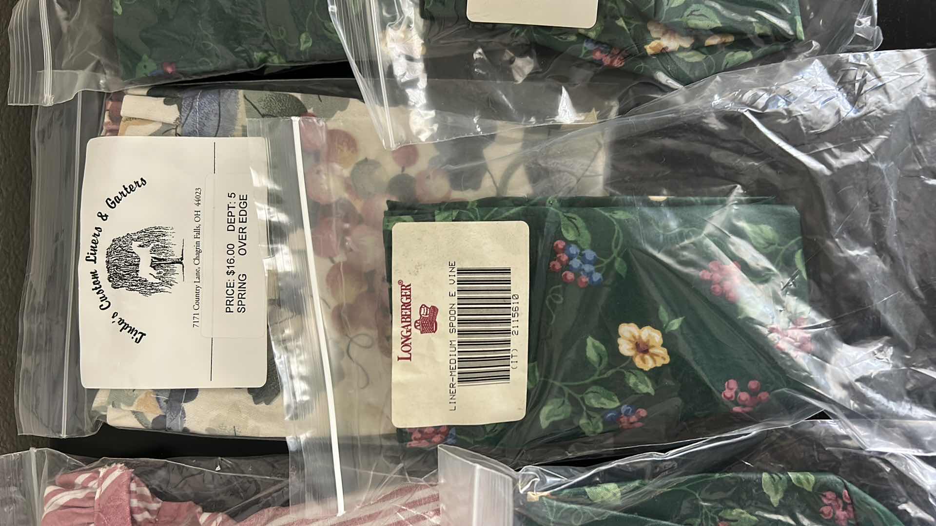 Photo 3 of 8 NEW LONGABERGER FABRIC INSERTS