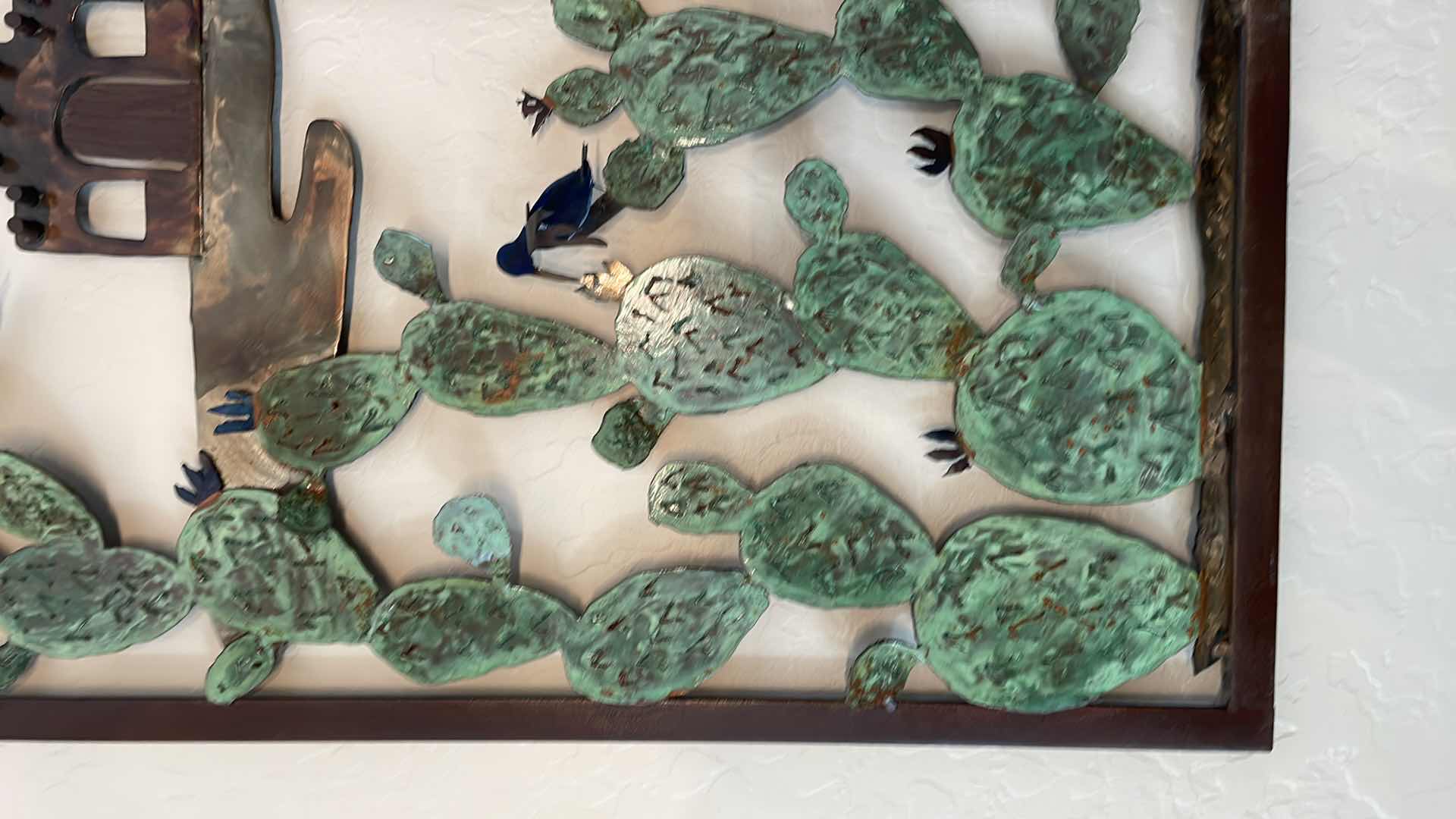 Photo 1 of CACTUS METAL WALL HANGING 18”xH35”