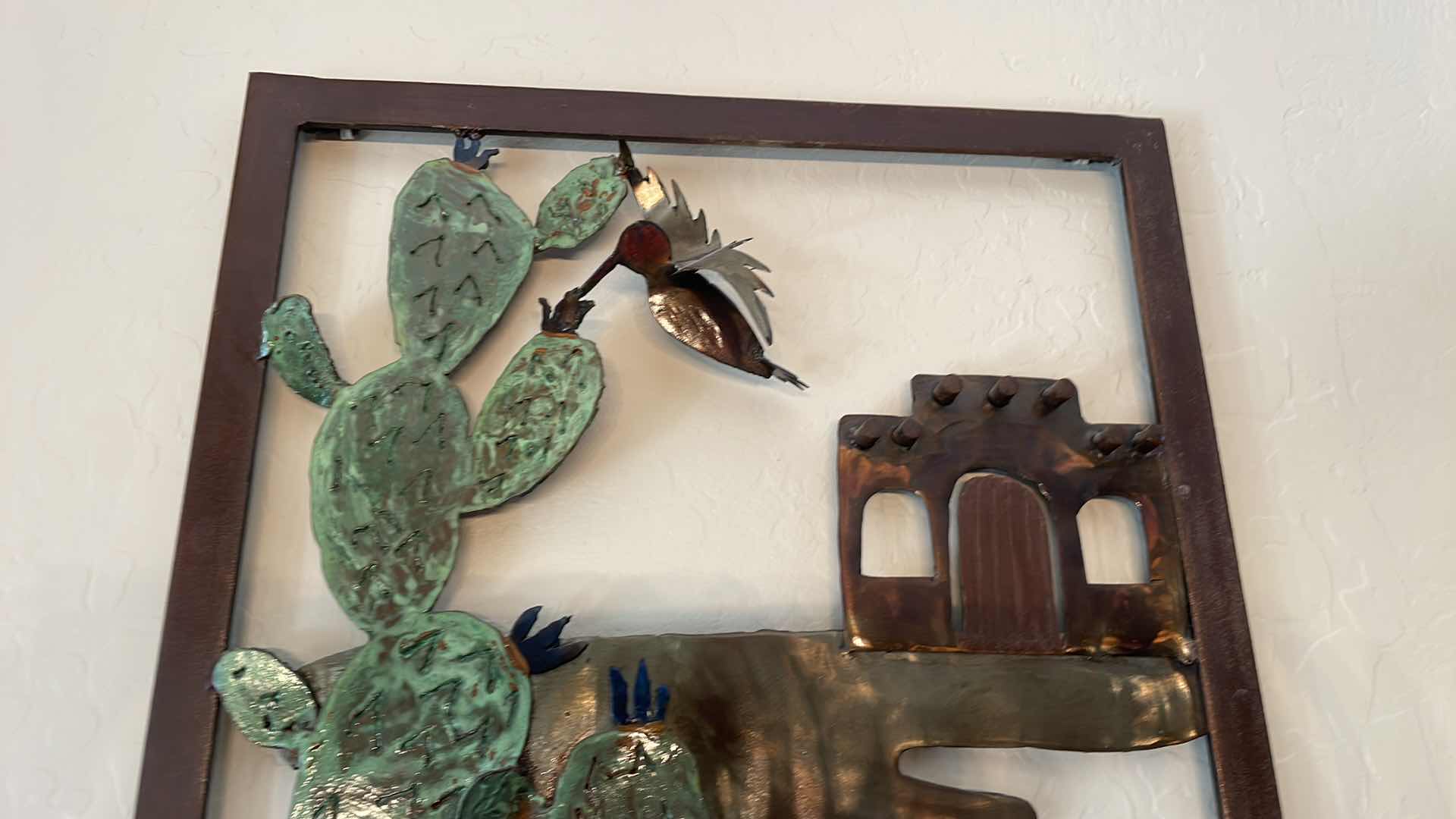 Photo 1 of CACTUS METAL WALL HANGING 18”xH35”